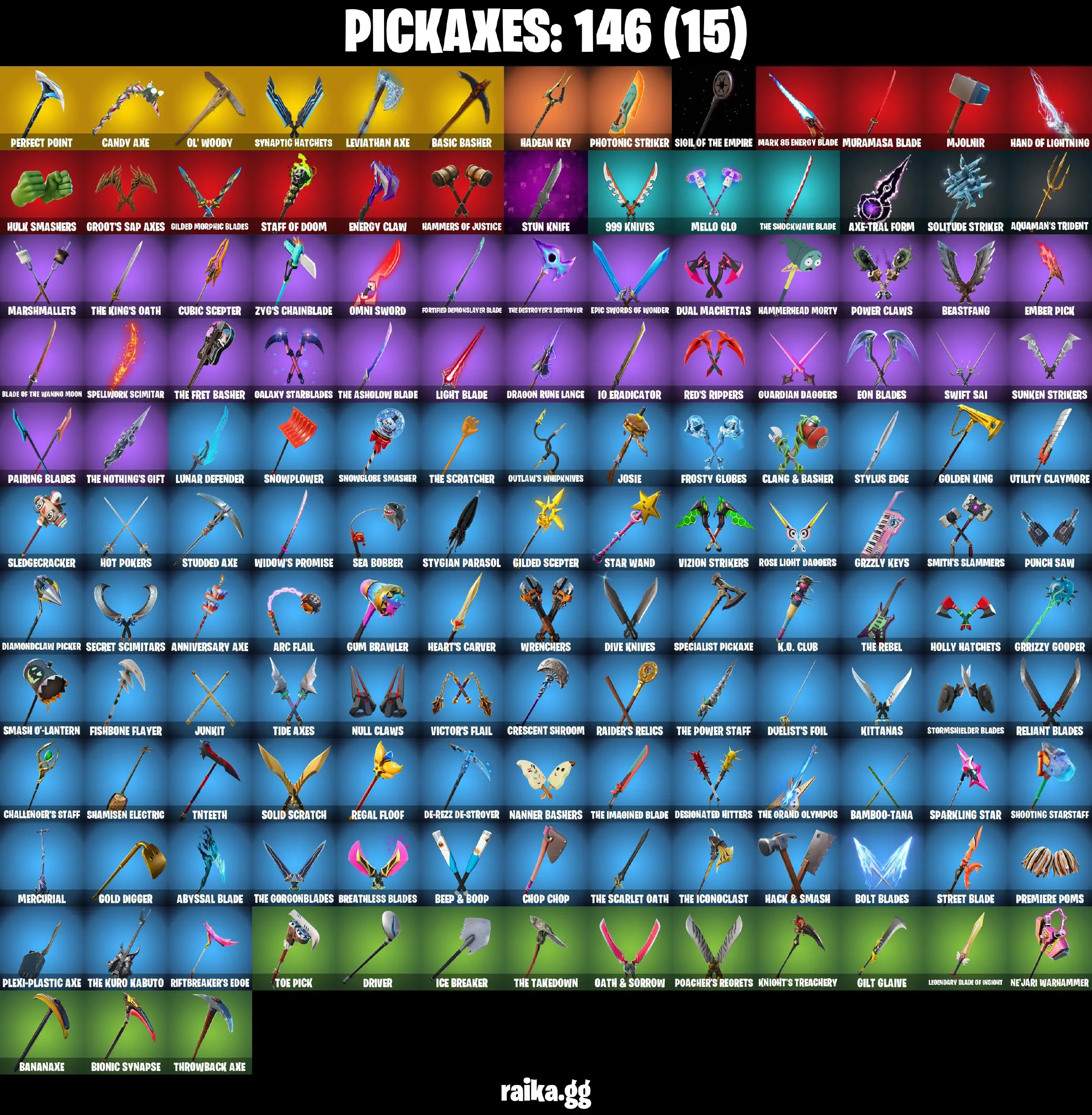 [PC/PSN/XBOX] 131 skins | Leviathan Axe Gold Brutus | Gold TNTina | Gold Midas | Gold Meowscles | Point Patroller | Cloud Striker | Fade