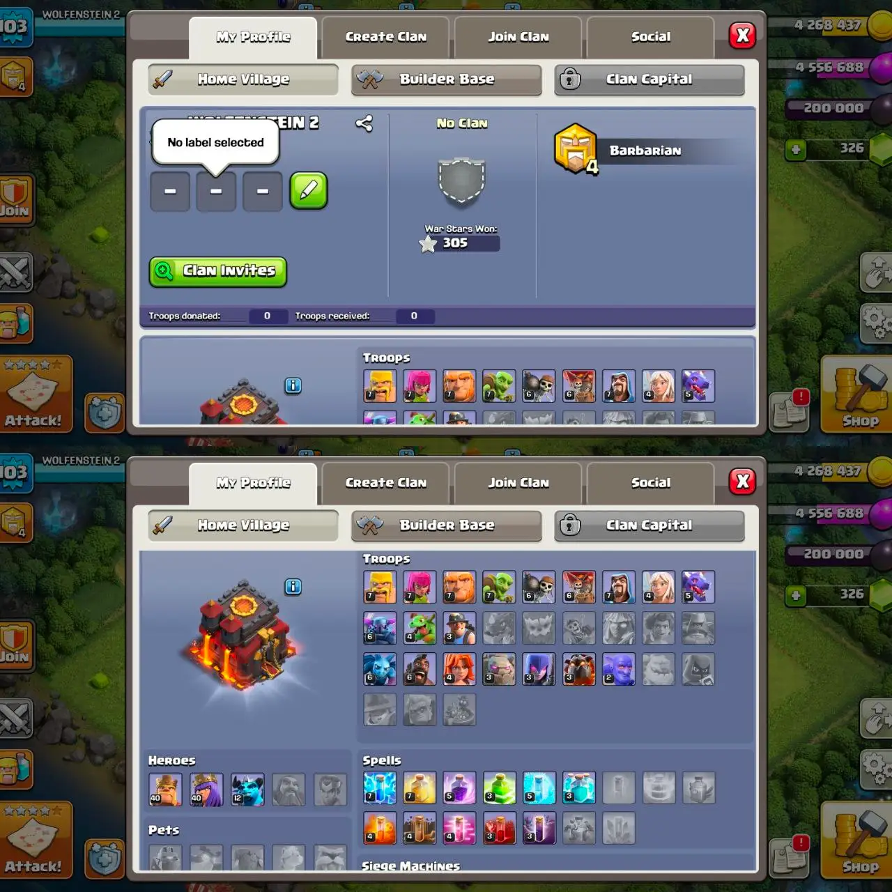 [VP] [#1540] | ALMOST MAX TH 10 | 40-40-13 HEROES | SOME MAGIC ITEMS | 382 CWL MEDALS | 500 RENAME | INSTANT DELIVERY