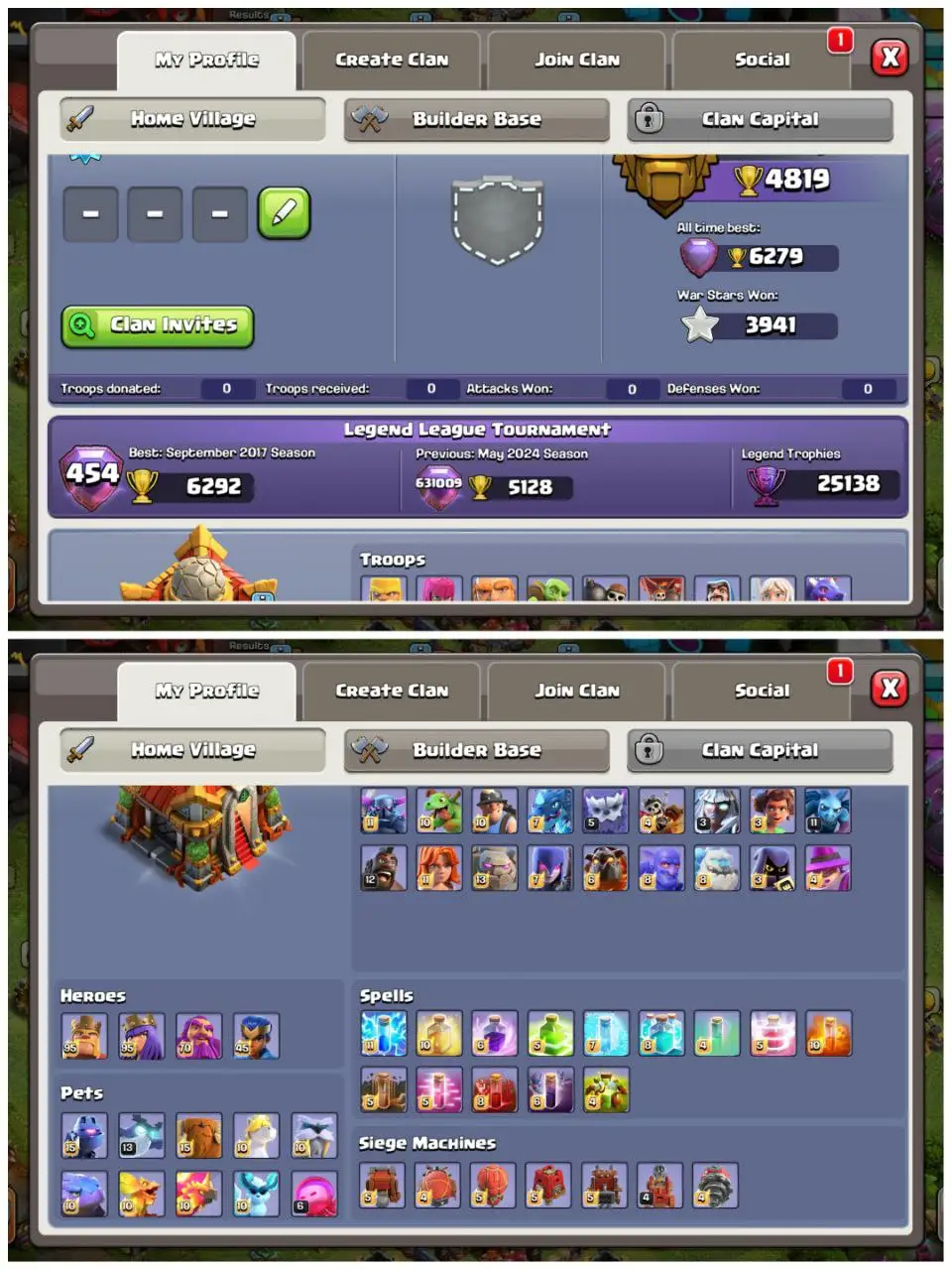 🏆 TOP 500 GLOBAL BASE 🏆 | TH16 MAX 💣 | 3941 WAR STARS ⚔️ | 28 SKINS UNLOCKED 🎭 | CLASHIVERSARY SCENERIES 🎉 | INSTANT DROP 📩