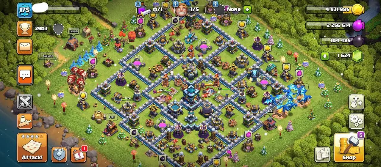 💥 TH13 SEMI MAX | Titan League Badge 🛡 | Blacksmith Ready 🔓 | 1000+ Rename Cards | Heroes 65/54/40/5 | BH-9 | Fast Delivery 🚚