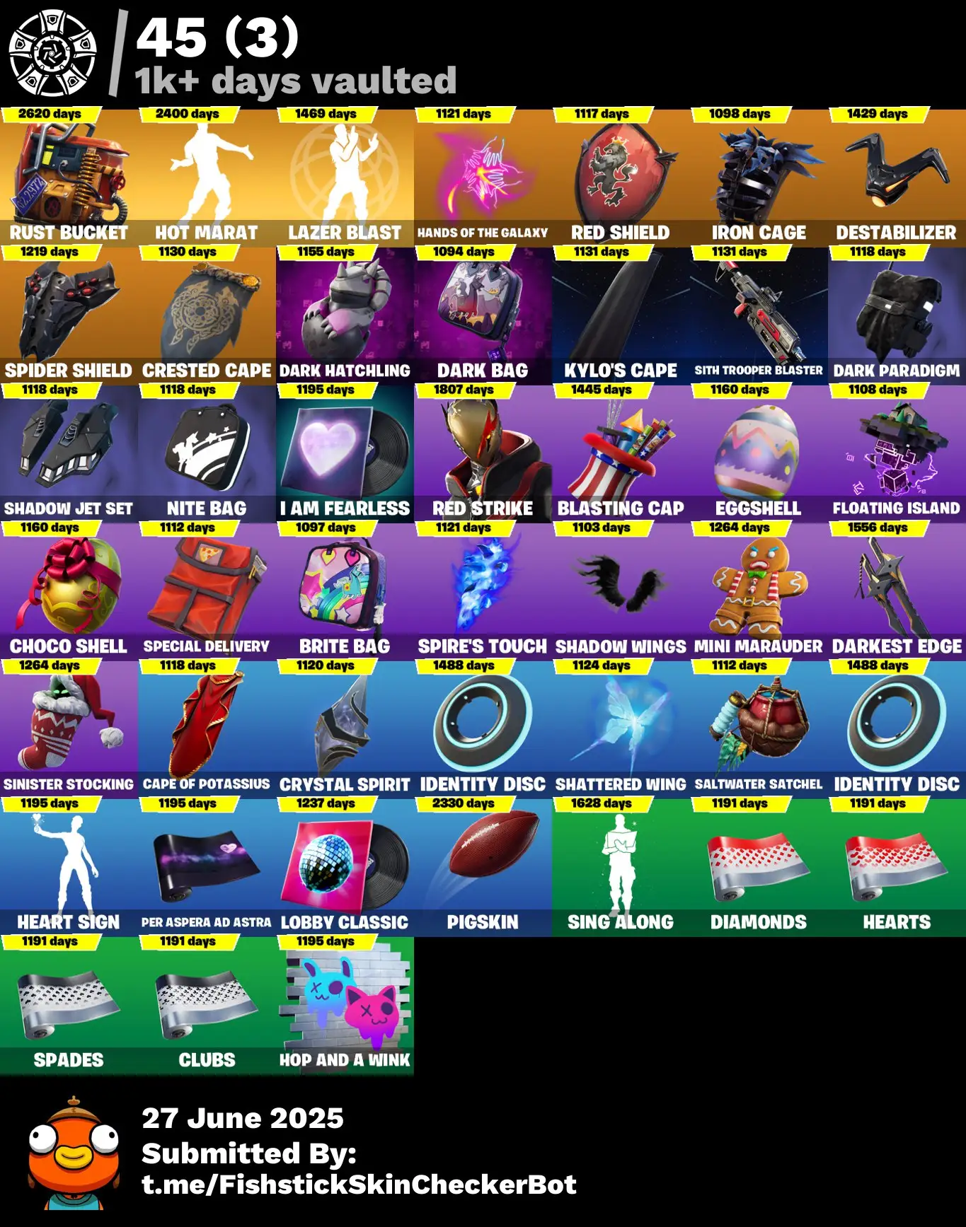 242 Skins · 66 Paid · Stacked OG + Iconic | IKONIK, Galaxy Grappler, Rose Team Leader, Peter Griffin, Goku Black & More 🔥