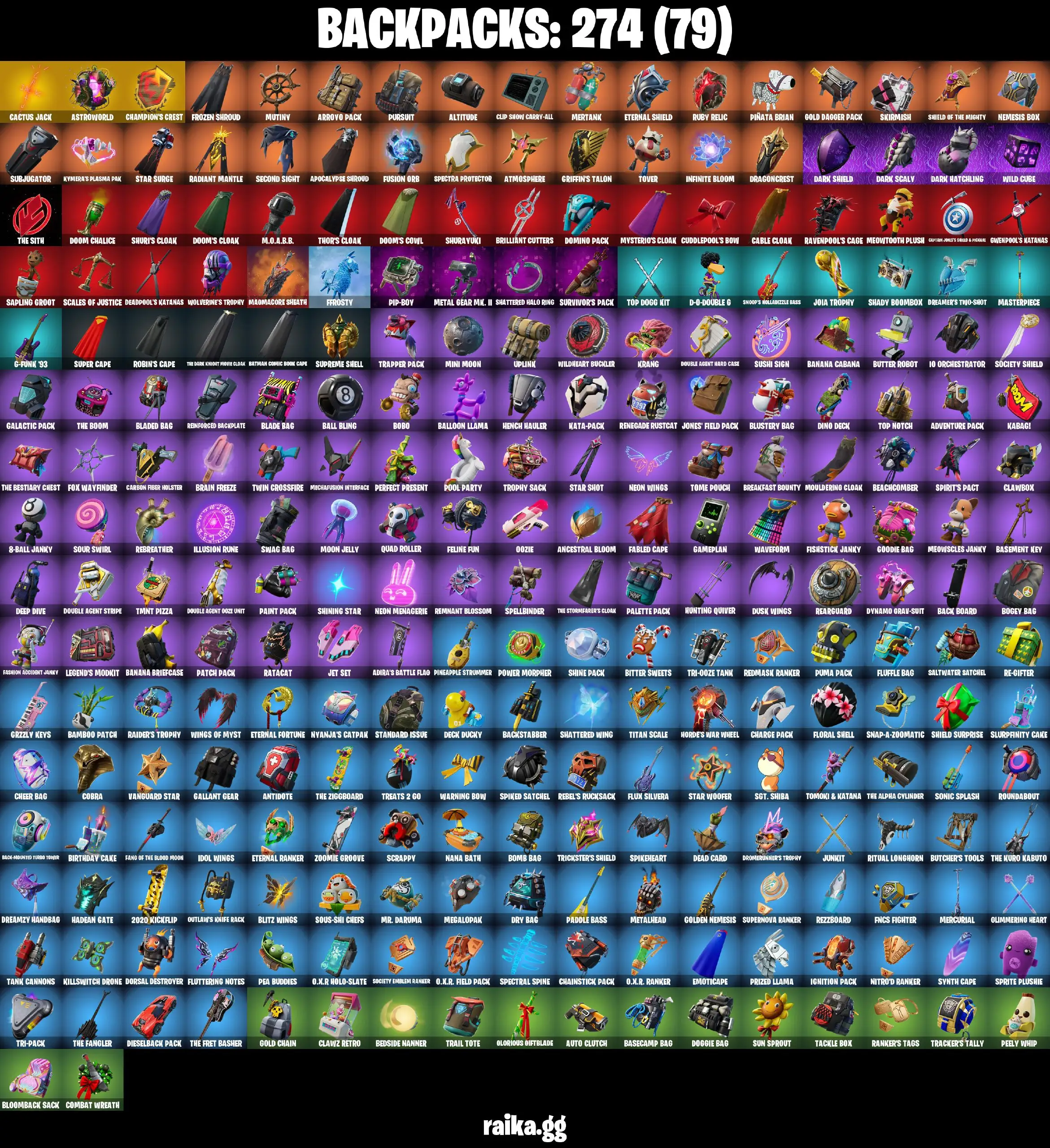 [PC/XBOX] 248 skins | Travis Scott | OG STW | Astro Jack | Gold Midas | Gold Brutus | Gold Meowscles | Backlash | Calamity | Enforcer