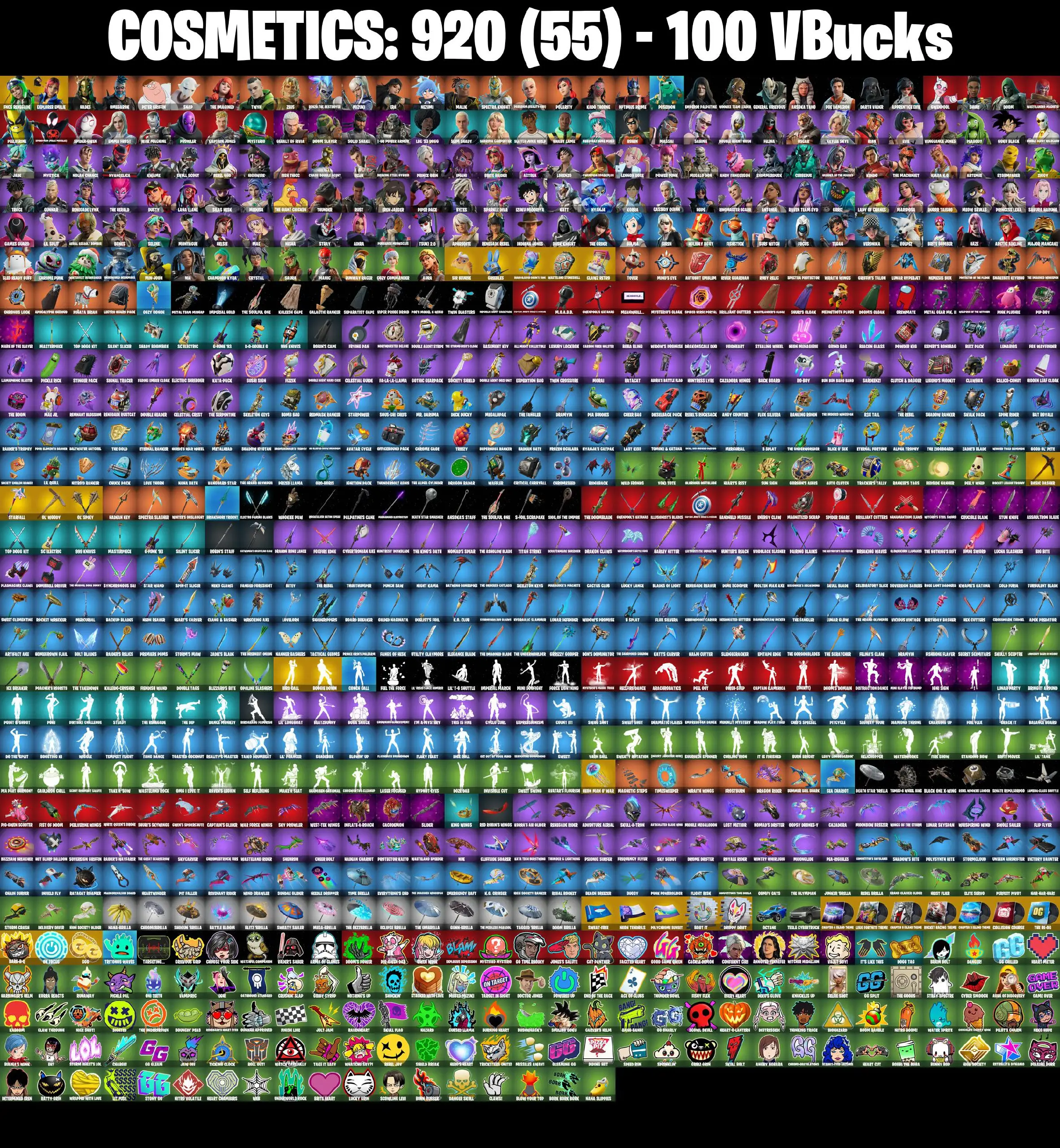 [PC/PSN/XBOX] 168 skins | FNCS Renegade | Explorer Emilie | Sir Beurre | Greebles | Beach-Blasted Shark's Tank | Wasteland Stoneshell | Clawz Retro