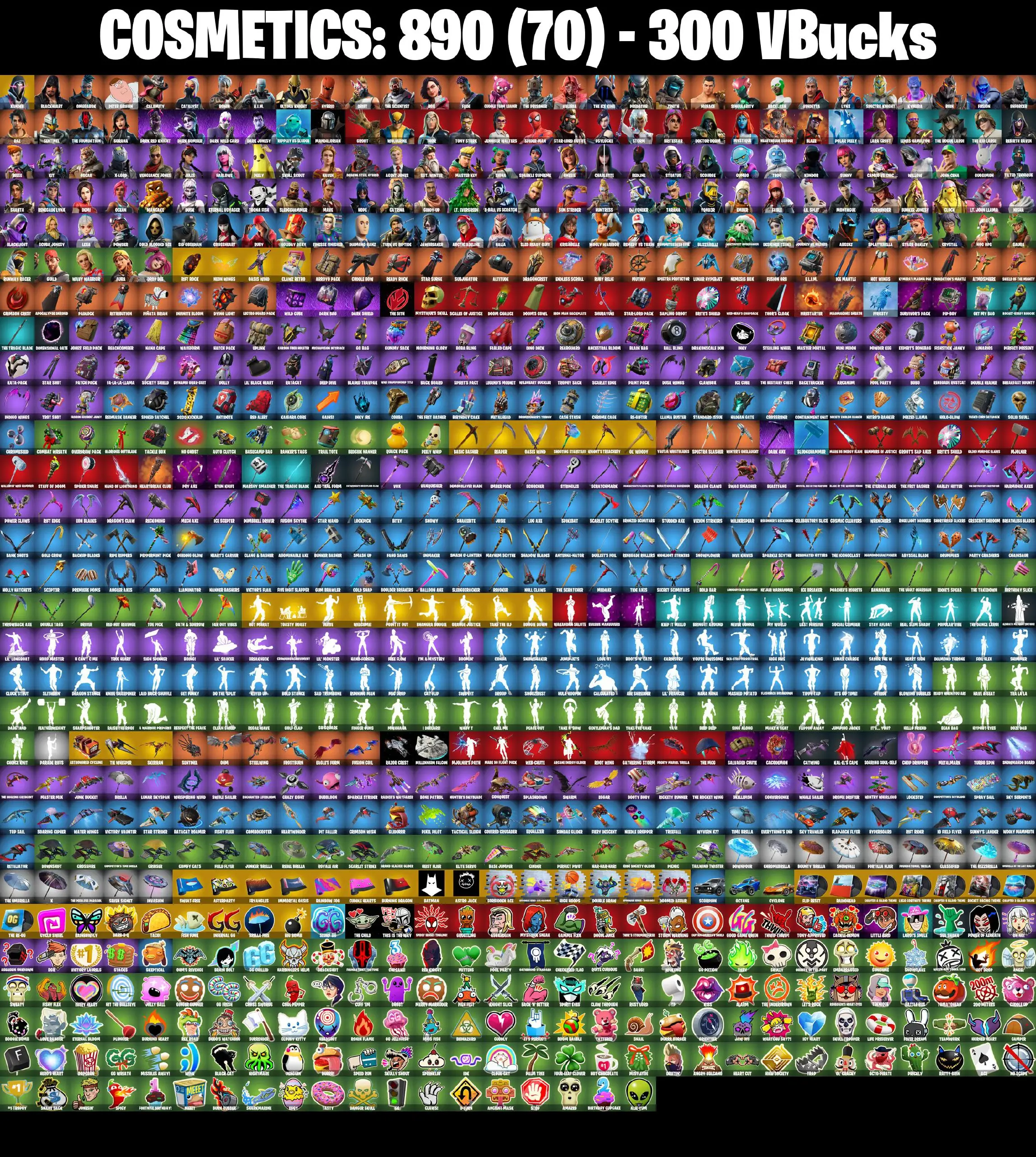 [PC/PSN/XBOX] 155 skins | Xander | Rift Rock | Neon Wings | Oasis Wind | Clawz Retro | Basic Basher | Reaper | Oasis Wind | Shooting Starstaff (PARENTAL CONTROL)