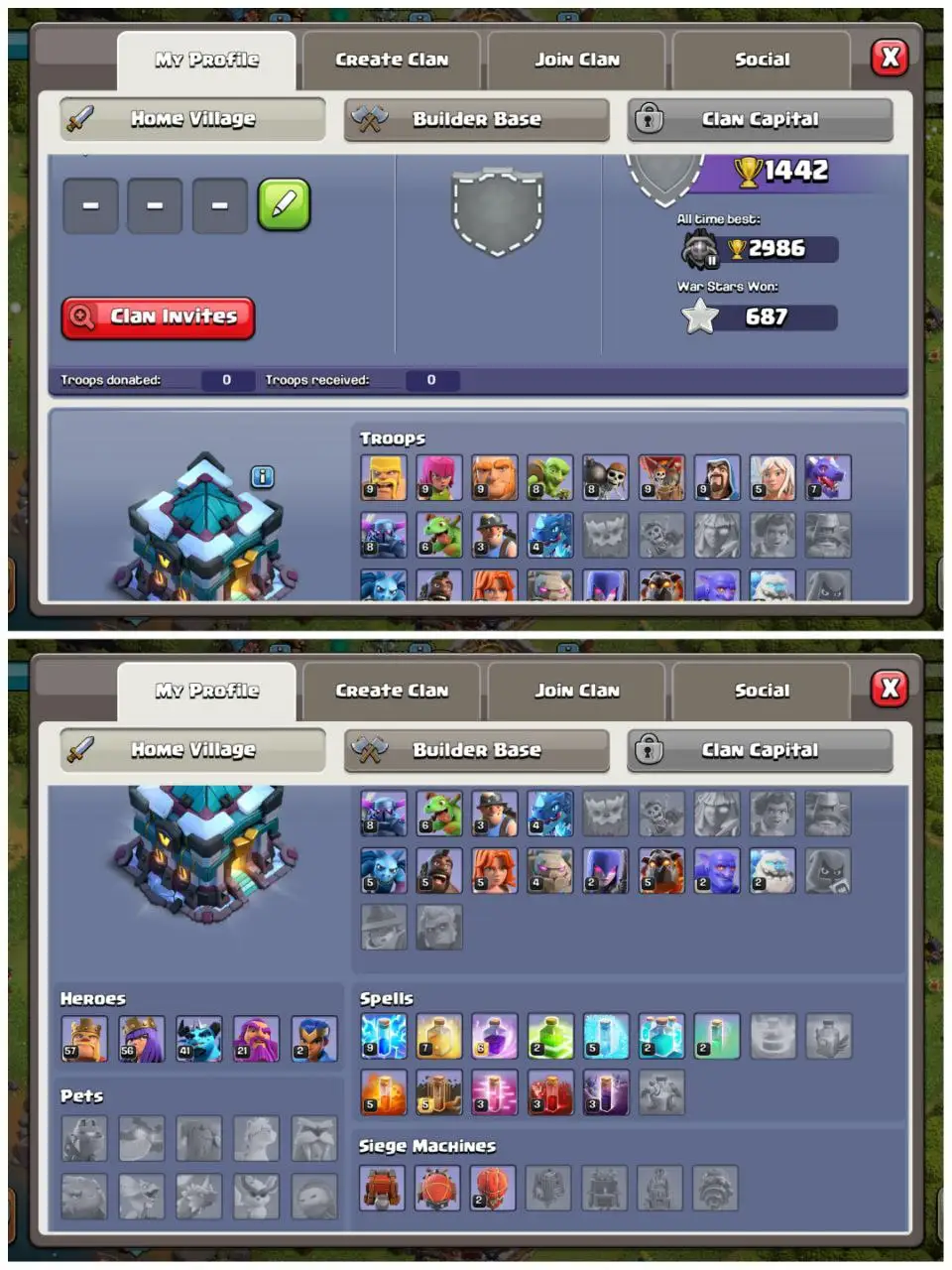 💥 SEMI MAX TH13 | HERO SET 57-56-41-21-2 | ROCKET SPEAR-7 | 207 CWL MEDALS | STACKED & READY | INSTANT DELIVERY ✅