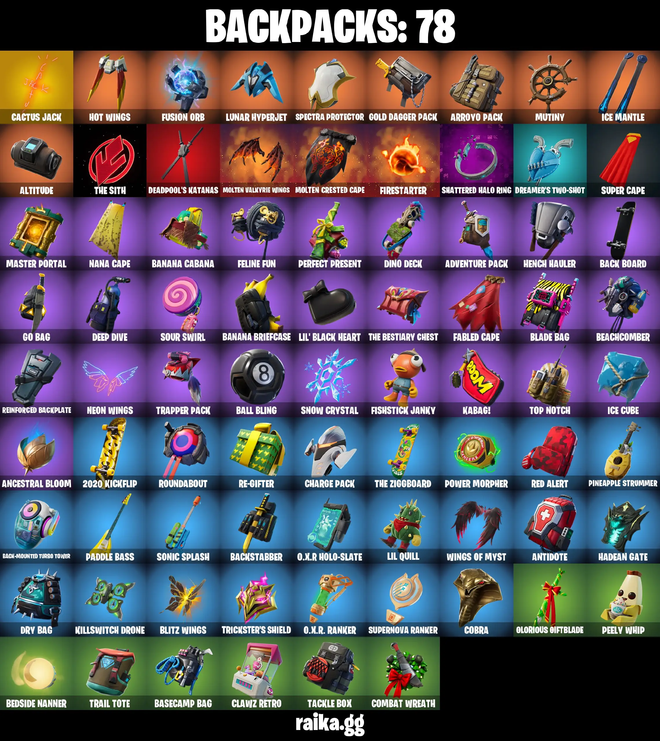 [PC/PSN/XBOX] 60 skins | Travis Scott | Merry Mint Axe | Gold Midas | Zenith | Gear Specialist Maya | Blackheart | The Ice King | 400 VB