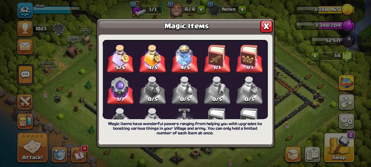 [#1306] BEGINNERS TH 11 | 28-25-10 HEROES | SOME MAGIC ITEMS | 500 RENAME | INSTANT DELIVERY