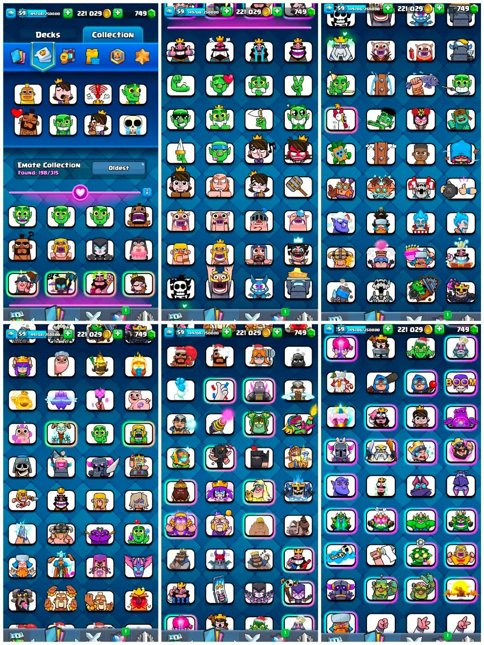 [#1456] 10.6K TROPHY - LVL 59 | KT 15 - ARENA 25 | 15 TOWER SKINS - 198 SUPER OG EMOTES | 83 MAX CARDS - 18 EVOLUTION CARDS - 17 ELITE CARDS | FREE RENAME - INSTANT DELIVERY