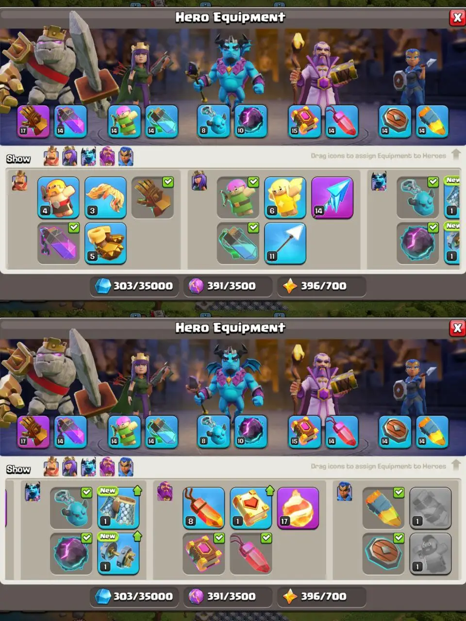 [#729] SEMI-MAX TH 14 | 57-69-44-46-17 HEROES | SOME MAGIC ITEMS | 1000 RENAME | BEST EQUIPMENT | INSTANT DELIVERY