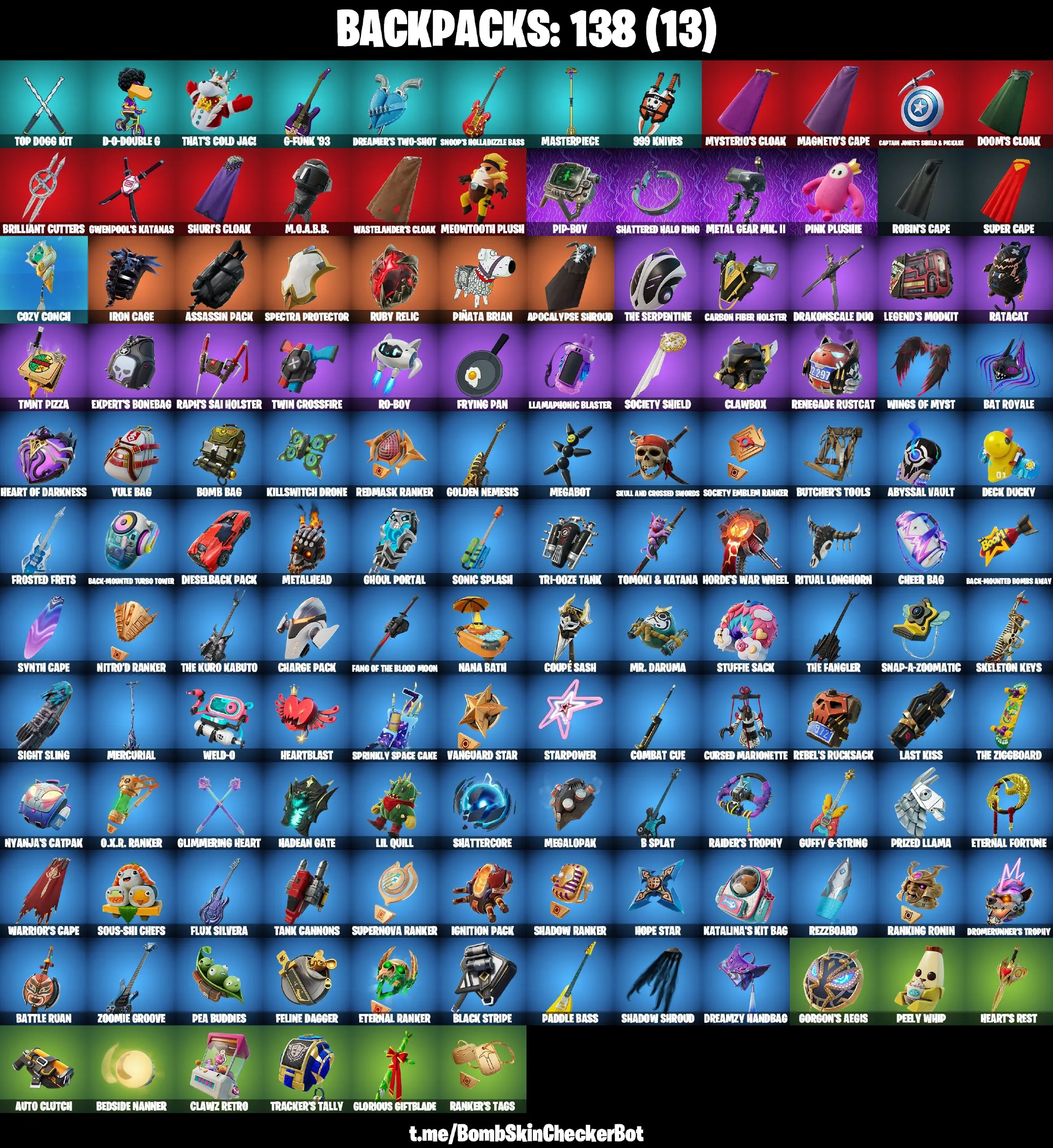 [PC/PSN] 100 skins | John Wick | Catwoman | Aerial Assault Bomber |  Omegarok | Goku Black | Renegade Rebel| AWR Trooper | +1050 VB