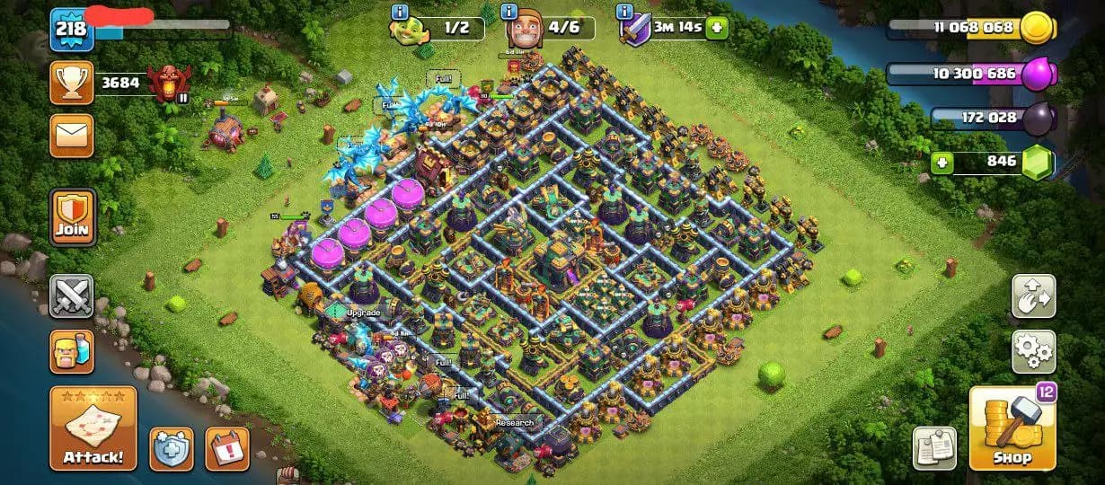 🔥 TH14 NEAR MAX 💥 | 3687 ATB 🏆 | EPIC EQUIPMENTS ⚙️ | MAGIC ITEMS STACKED 🎁 | MAX NIGHT BASE 🌙 | HEROES 73-80-53-55-30 👑 | INSTANT DELIVERY ⚡️