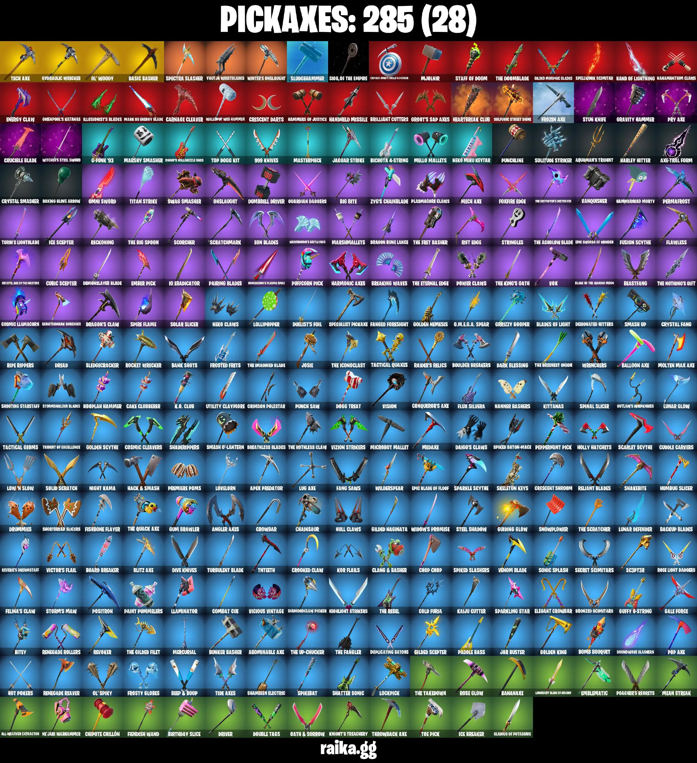 [PC/XBOX/PSN] FA Rue  272 skins | OG STW | Rogue Spider Knight | Gold Midas | Fishstick (World Cup) | Gold Meowscles Master Chief (Matte Black) 