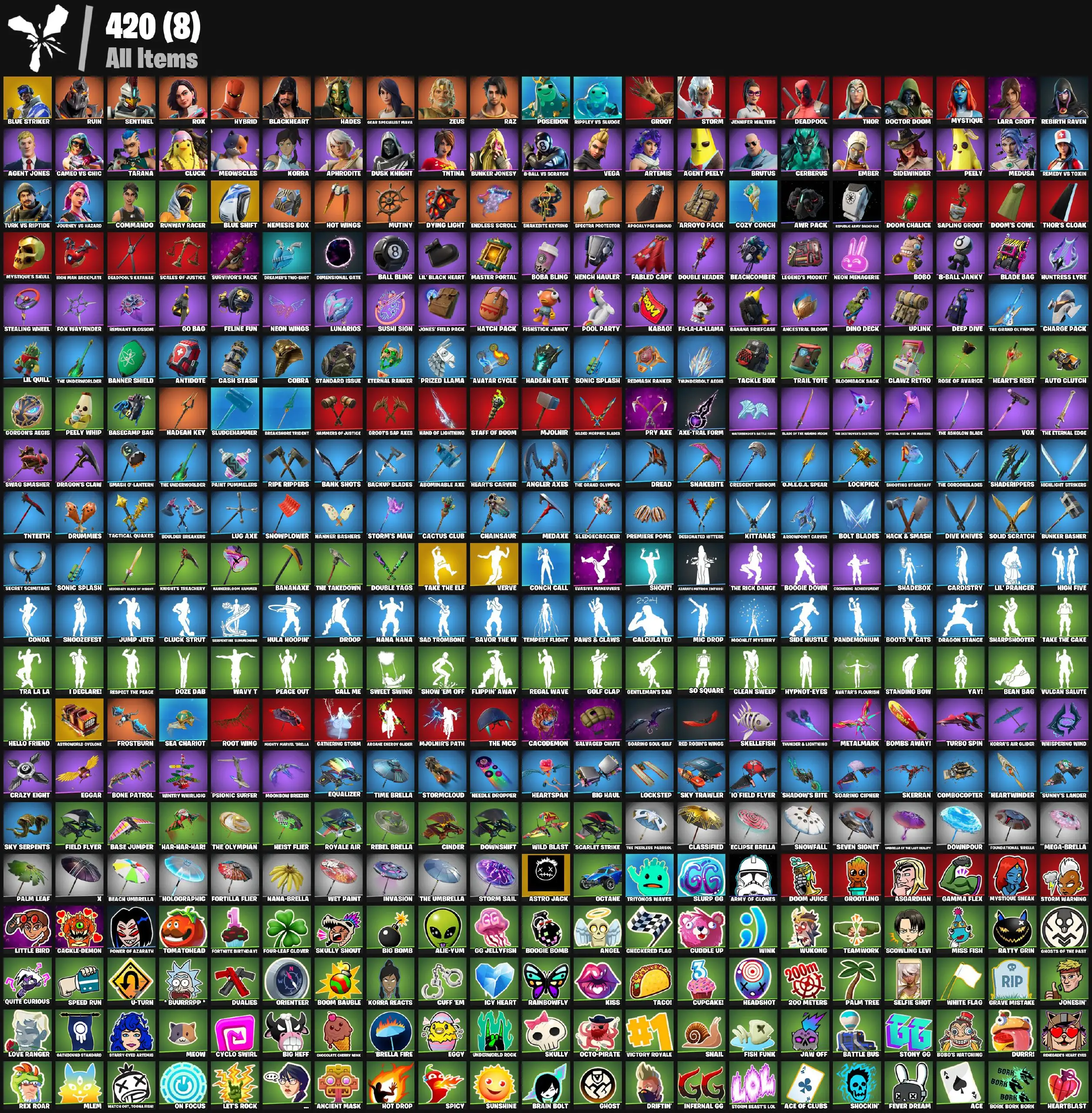 [PC/PSN/XBOX] 46 skins | Blue Striker | Blue Shift | Neon Wings | Clawz Retro | Shooting Starstaff | Knight's Treachery | Verve | Take The Elf | Boogie Down