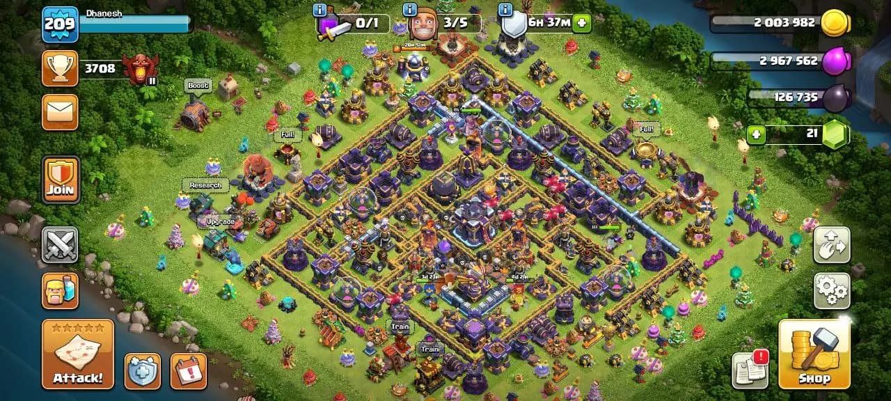 [#735] ALMOST MAX TH 15 | 72-83-60-65-34 HEROES | 917 CWL MEDALS | 1000 RENAME | BEST EQUIPMENT | 3 TOTAL HEROES SKIN  | INSTANT DELIVERY