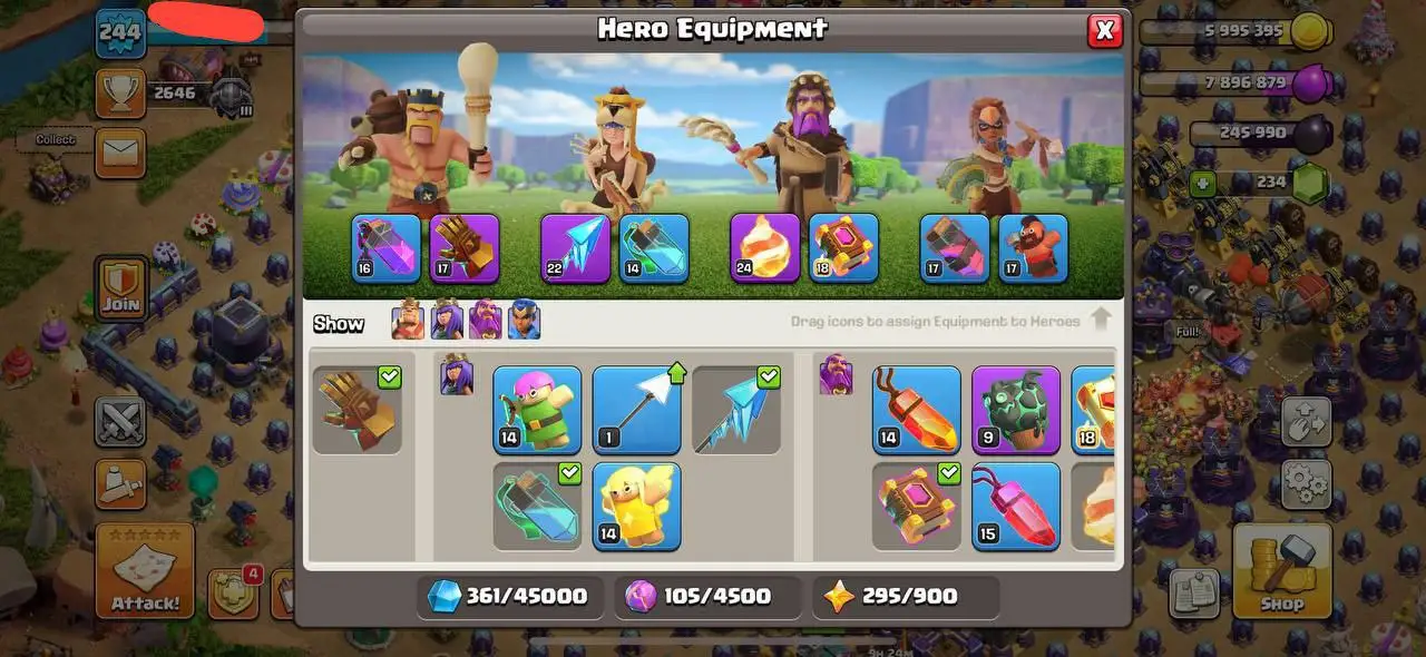 ⚔️ WAR LEGEND TH16 | 244 XP | 5122 WAR STARS 🛡 | HEROES 85/93/70/33 | GG-17 FA-22 FB-24 | INSTANT DELIVERY ✅