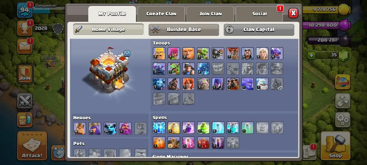 [#719] SEMI-MAX TH 11 | 32-31-21-7 HEROES | FREE RENAME | INSTANT DELIVERY