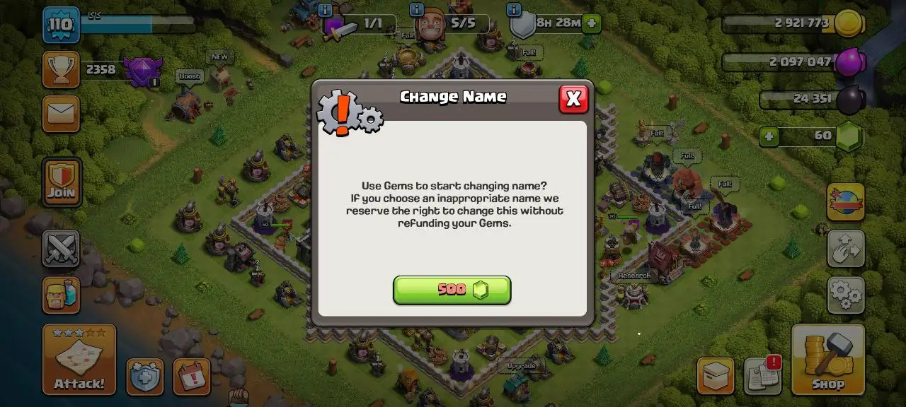 [#796] ALMOST MAX TH 11 | 44-41-29-17 HEROES | 500 RENAME WHITE WALLS | INSTANT DELIVERY