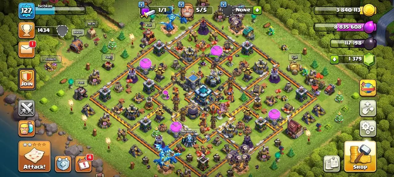 [#839] SEMI-MAX TH 13 |41-41-20-16 HEROES | SOME MAGIC ITEMS | 876 CWL MEDALS |1000 RENAME | INSTANT DELIVERY