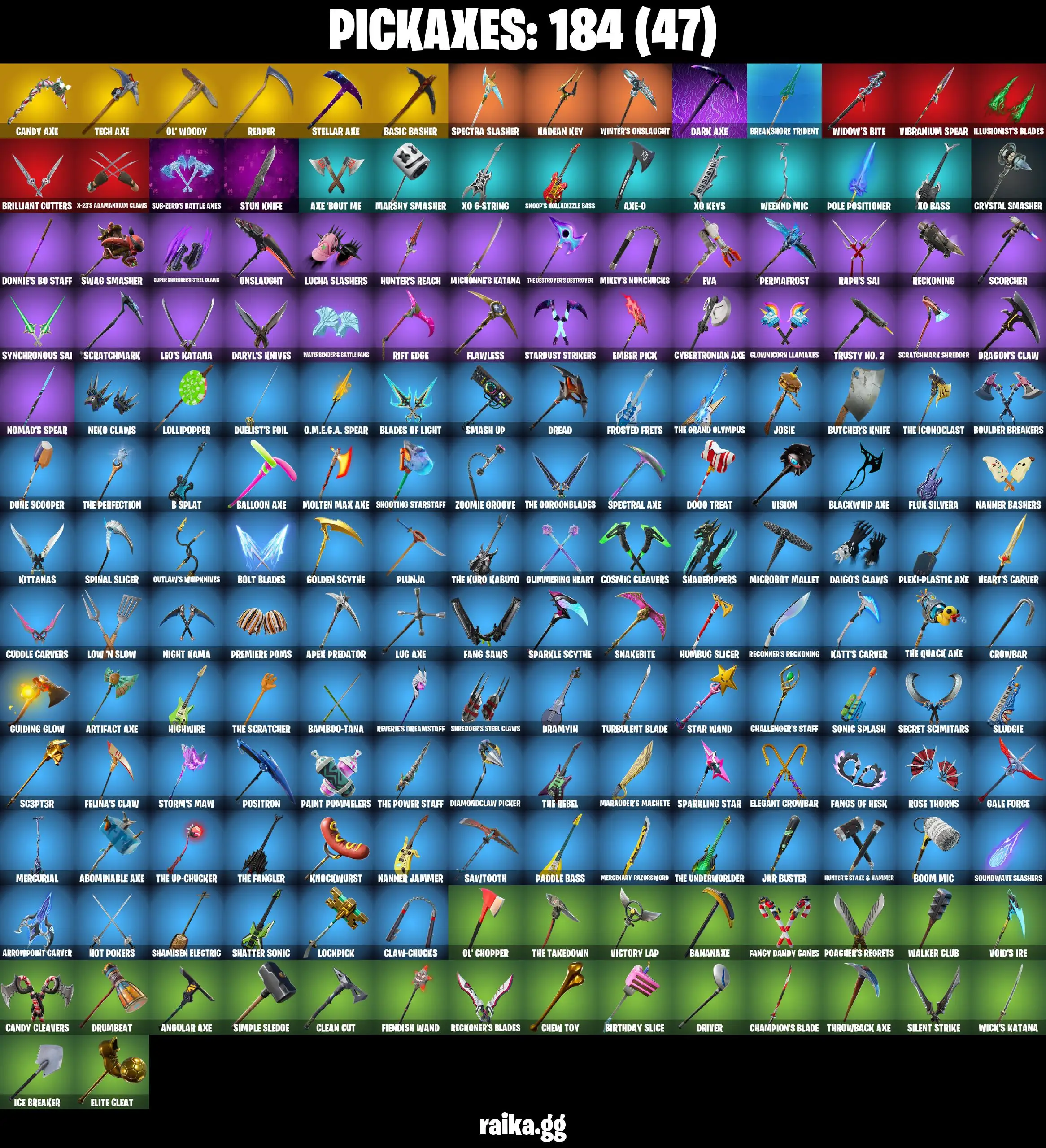 PC/PSN 215 skins | Galaxy | Glow | Take The L |  Renegade Raider | Fishstick (World Cup) | Subzero Cryptic | John Wick | Joltara | 600 VB