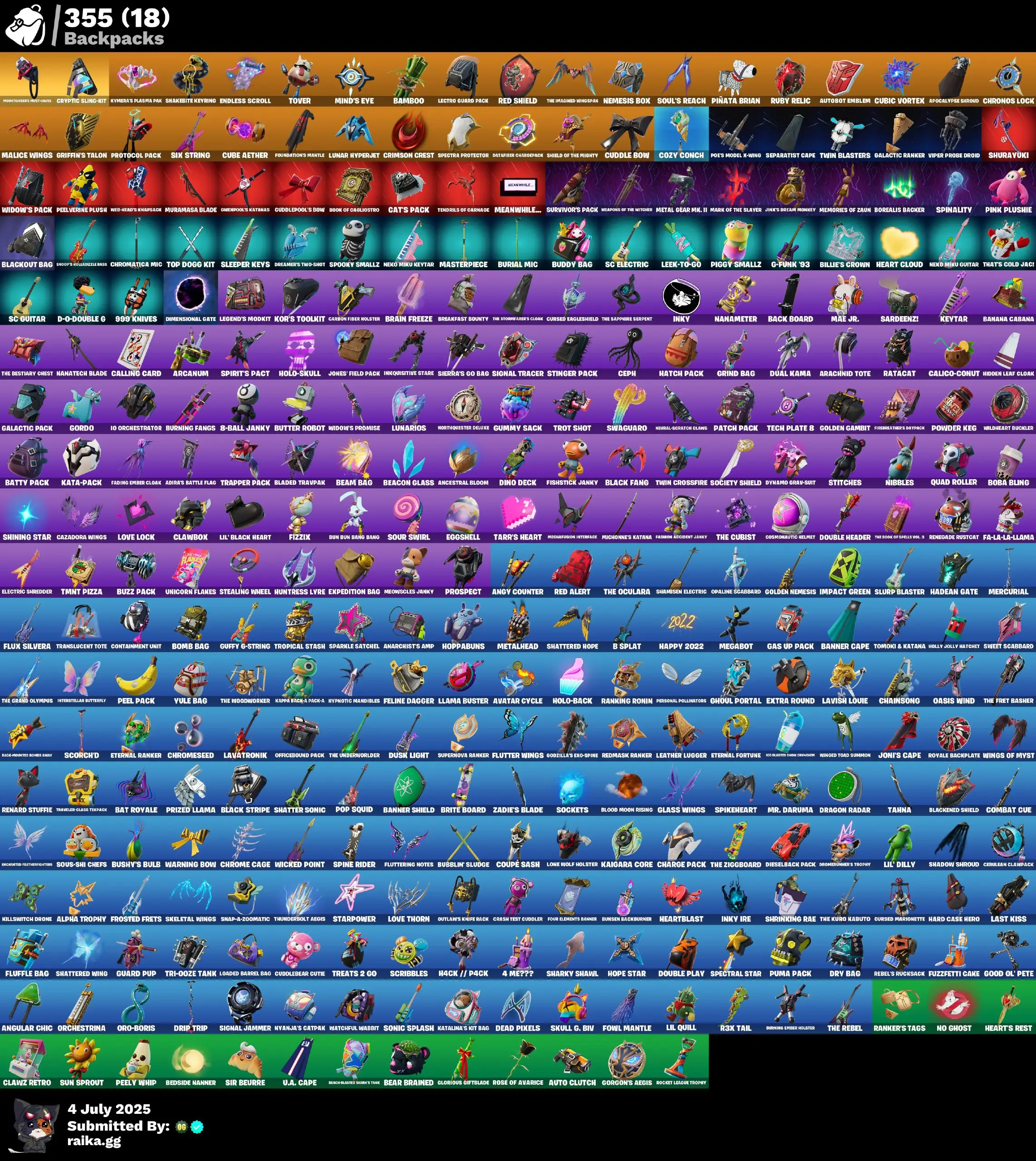 311 Skins · 115 Paid · Renegade Raider, Aerial Assault Bomber, Darth Vader, Peter Griffin & More!