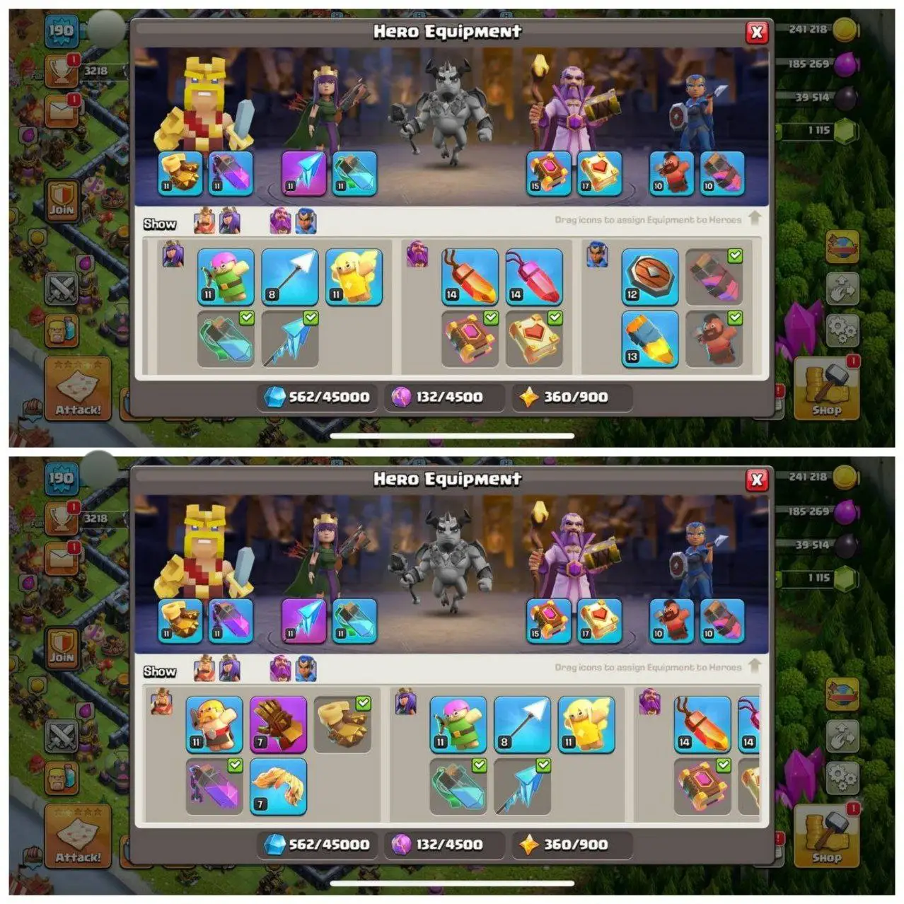 {STRONG ACCOUNT} TH16 SEMI MAX⚡️2 EPIC EQUIPMENTS⚡️XP-190⚡️HERO 66-67-52-26 ⚡️ DARK BLUE WALLS⚡️658 CWL MEDALS⚡️MAGIC ITEMS⚡️OP LAB⚡️INSTANT DELIVERY 🚚
