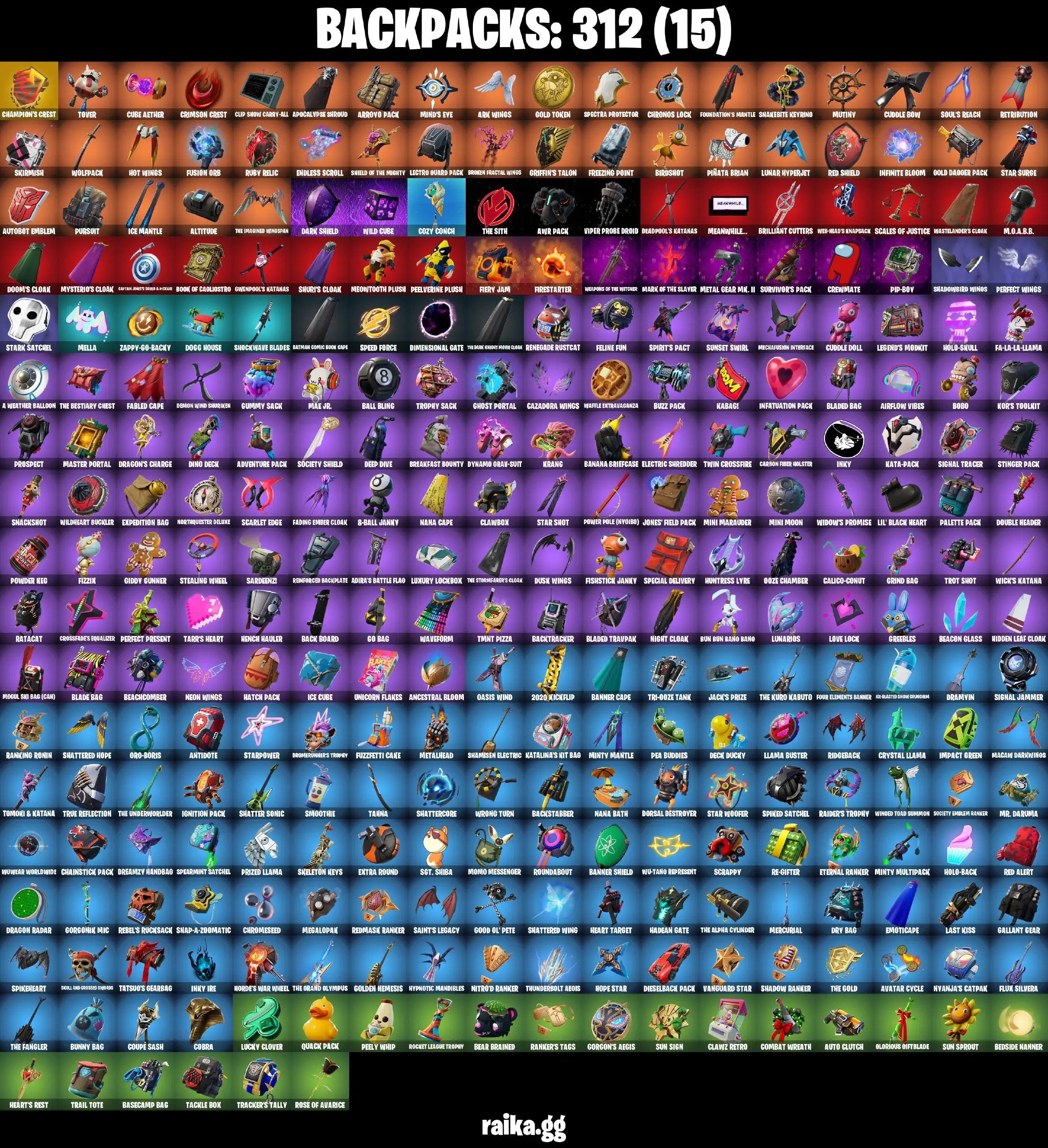 [PC/PSN/XBOX] 308 skins | Leviathan Axe | OG STW | Raider's Revenge | Gold Meowscles | Gold Brutus | Gold TNTina | Gold Midas | 2815 VB