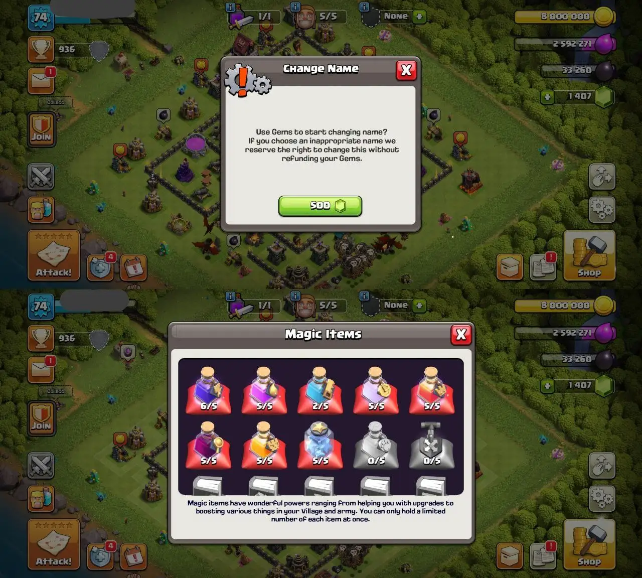 💎 [US LOCAL]TH-9 DEAL | NEAR MAX | MAGIC ITEMS | EPIC EQUIP| GOOD DEFENSE - HERO'S 29-27-10 | RENAME -500  |QUICK DELIVERY ✅