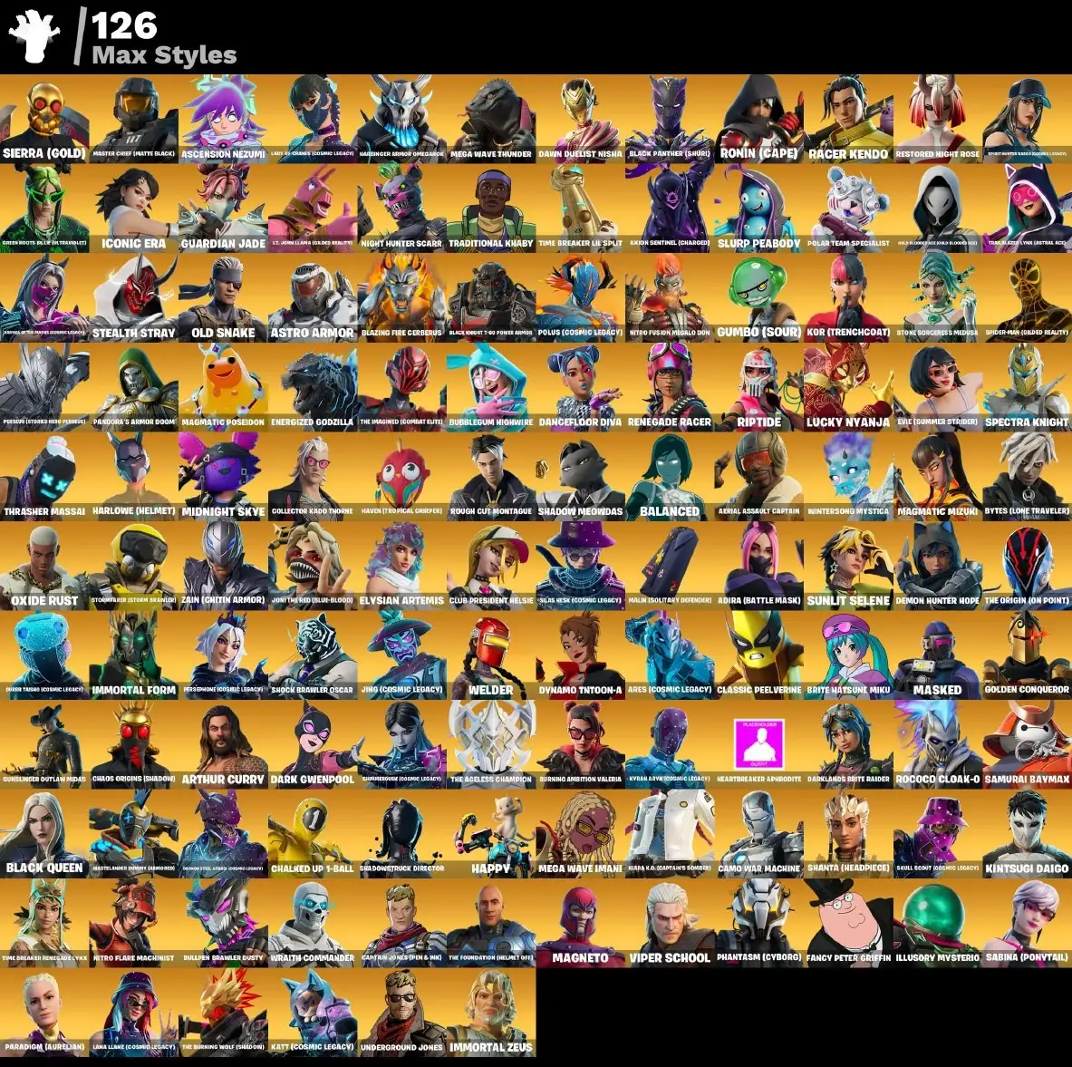 435 skins | Huntmaster Saber | Renegade Raider | Master Chief (Matte Black) | John Wick | Fixer | Vivi Chroma | Subzero Cryptic | Sultura | 350 VB