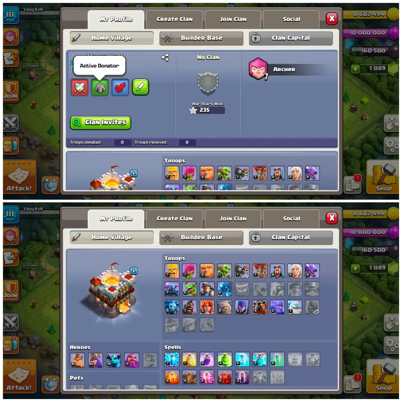 [VP] [#1532] ALMOST MAX TH 11 | 41-45-14-11 HEROES | STACKED MAGIC ITEMS | 500 RENAME | BEST EQUIPMENT | INSTANT DELIVERY