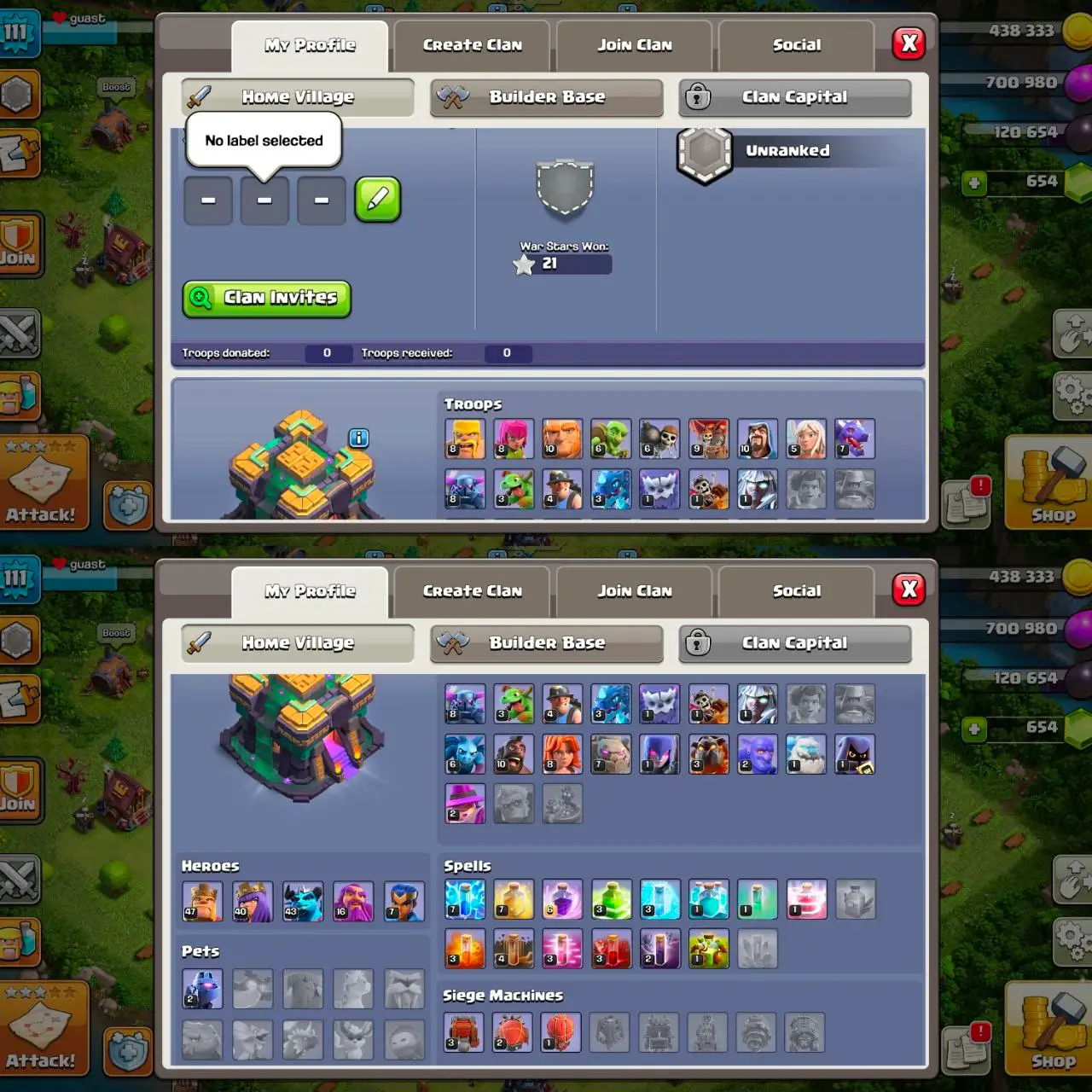 [VP] [#1521] BEGINNERS TH 14 | 47-40-43-16-7 HEROES | STACKED MAGIC ITEMS | FREE RENAME | 276 CWL MEDALS | INSTANT DELIVERY