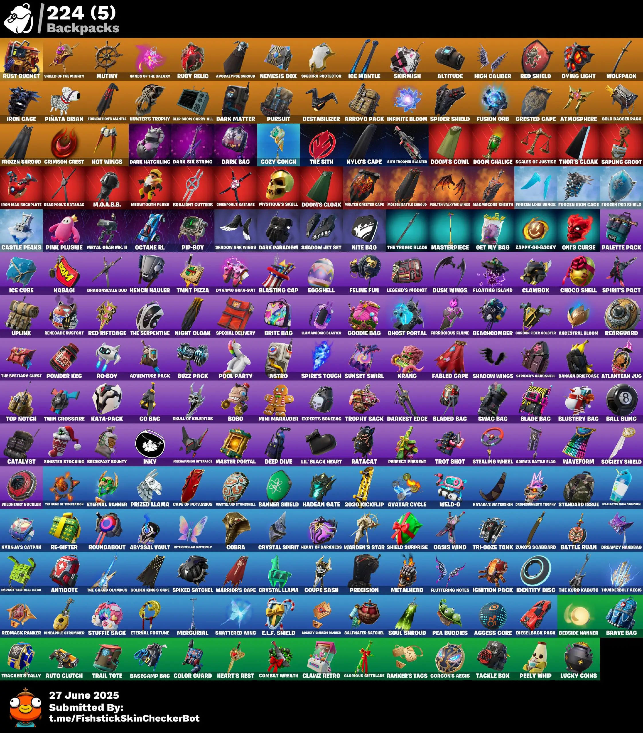 242 Skins · 66 Paid · Stacked OG + Iconic | IKONIK, Galaxy Grappler, Rose Team Leader, Peter Griffin, Goku Black & More 🔥