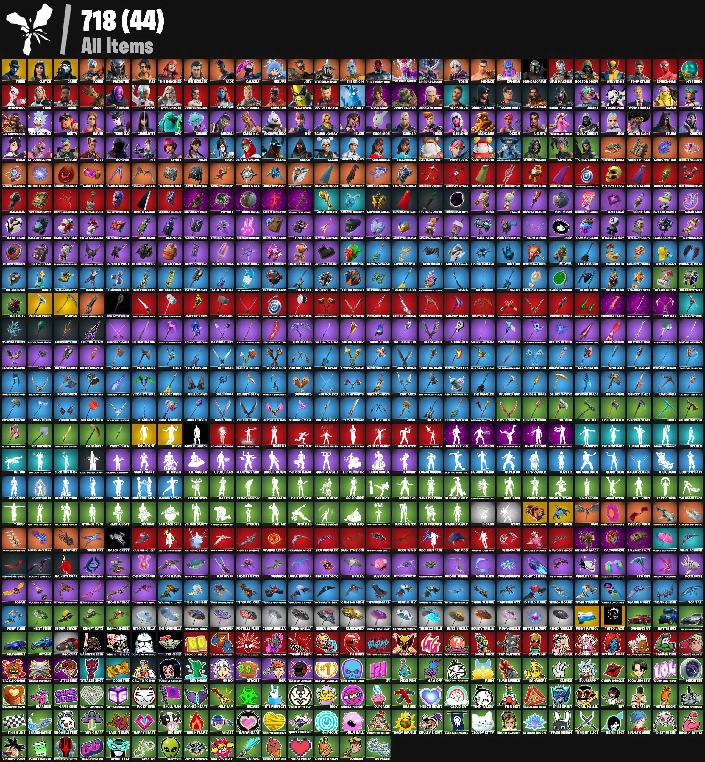 [PC/PSN/XBOX] 104 skins | Clutch | Grind | Fixer | Xander | Reckoning | Turbo Ball! | Oasis Wind | Clawz Retro | Neon Wings | Perfect Point | Reaper