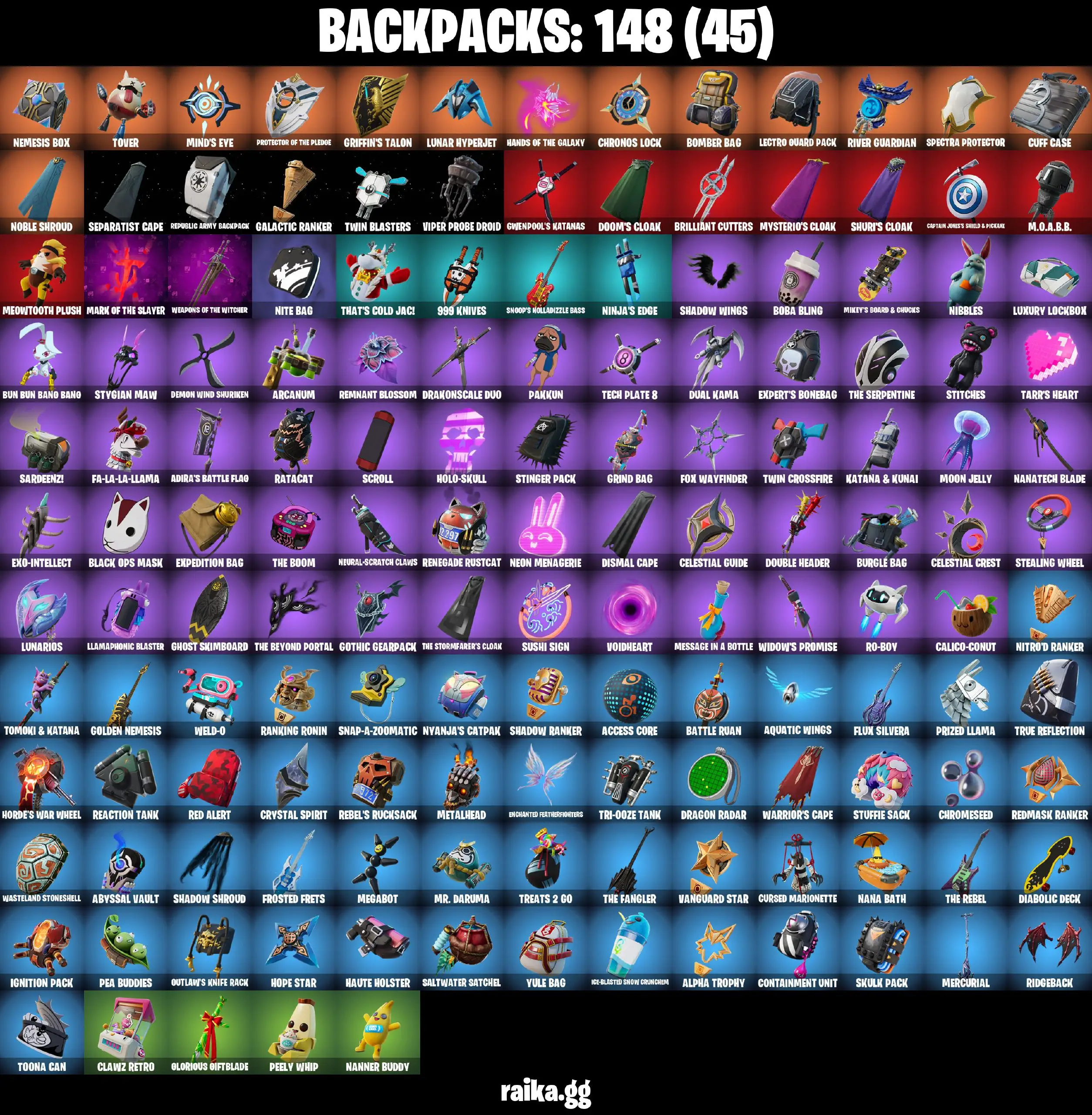 [PC/XBOX/PS] 133 skins | Naruto Uzumaki | Galaxy Grappler | Nite Gunner | Instinct | Capper | Stray | Renegade Lynx | Phantasm | 800 VB