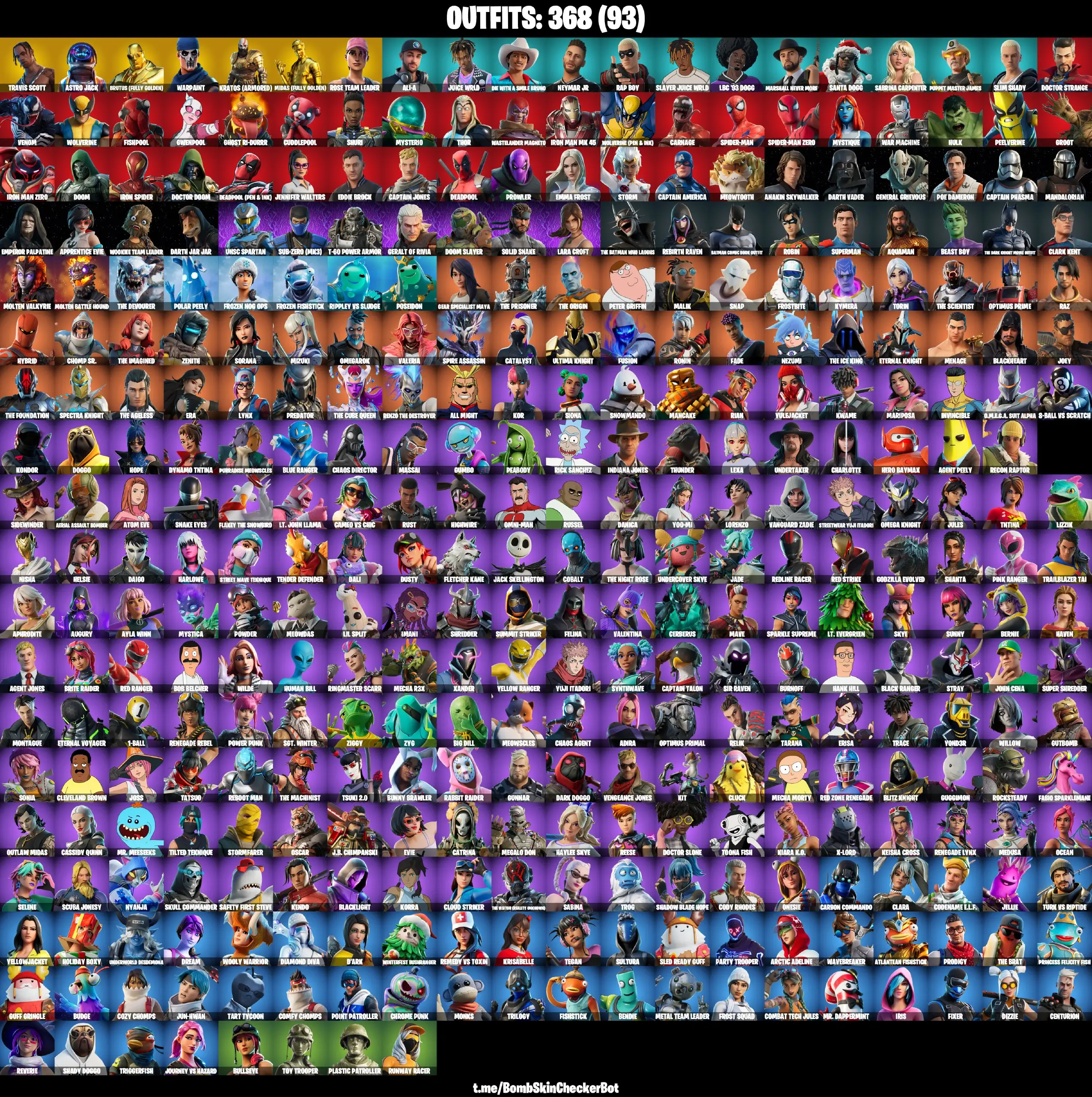 【368 SKINS】 TRAVIS SCOTT❤️ASTRO JACK❤️ OG STW❤️ GOLD MIDAS❤️   (PC/PSN/XBOX)