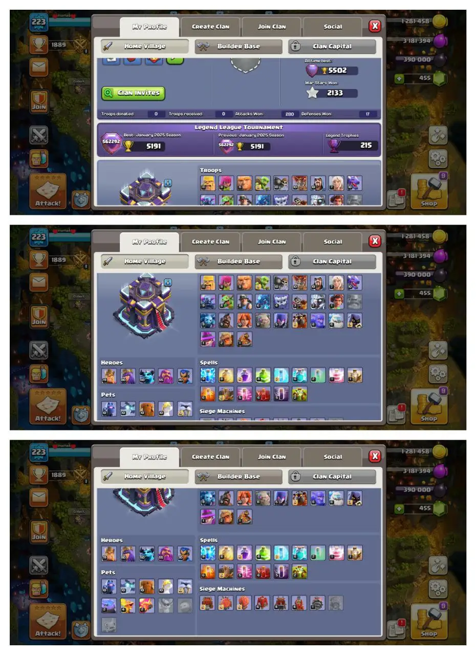💣 TH15 MONSTER BASE 💣 | HEROES 79-80-50-55-30 👑 | 5502 ATB 📈 | WAR STARS 2K+ ⚔️ | MAXED MAGIC ITEMS 🎁 | DELIVERY NOW ⚡️