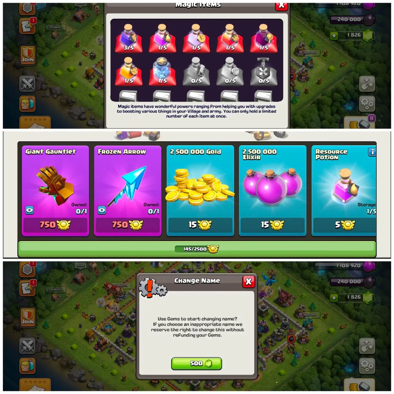 [VP] [#1511] ALMOST MAX TH 12 | 45-52-25-30 HEROES | SOME MAGIC ITEMS | 145 CWL MEDALS | 500 RENAME | INSTANT DELIVERY