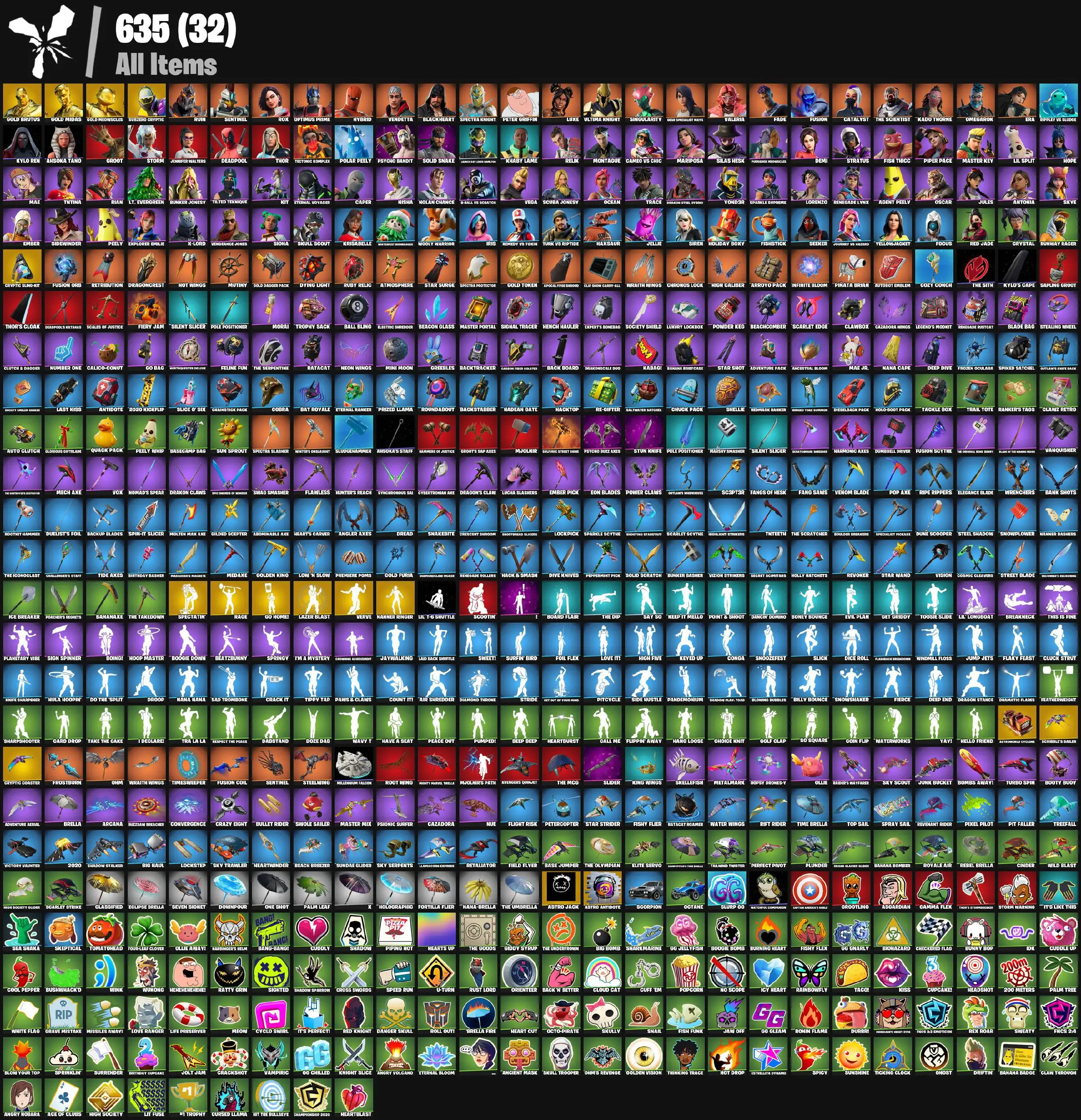 [PC/PSN] 104 skins | Gold Midas | Gold Brutus | Gold Meowscles | Subzero Cryptic | Explorer Emilie | Neon Wings | Number One | Clawz Retro