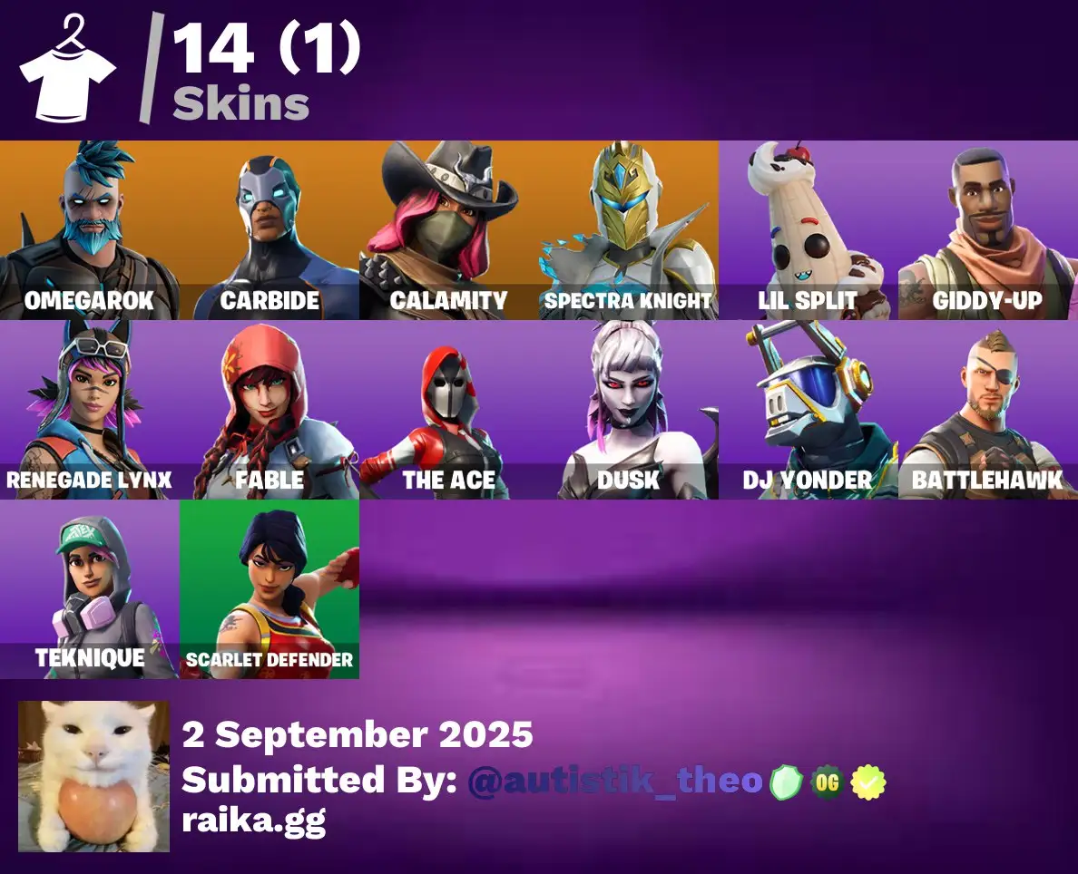 [PC/PSN] 14 skins | Omegarok | Carbide | Calamity | Spectra Knight | Lil Split | Giddy-up | Renegade Lynx | Fable | The Ace | Dusk | DJ Yonder | 0 VB