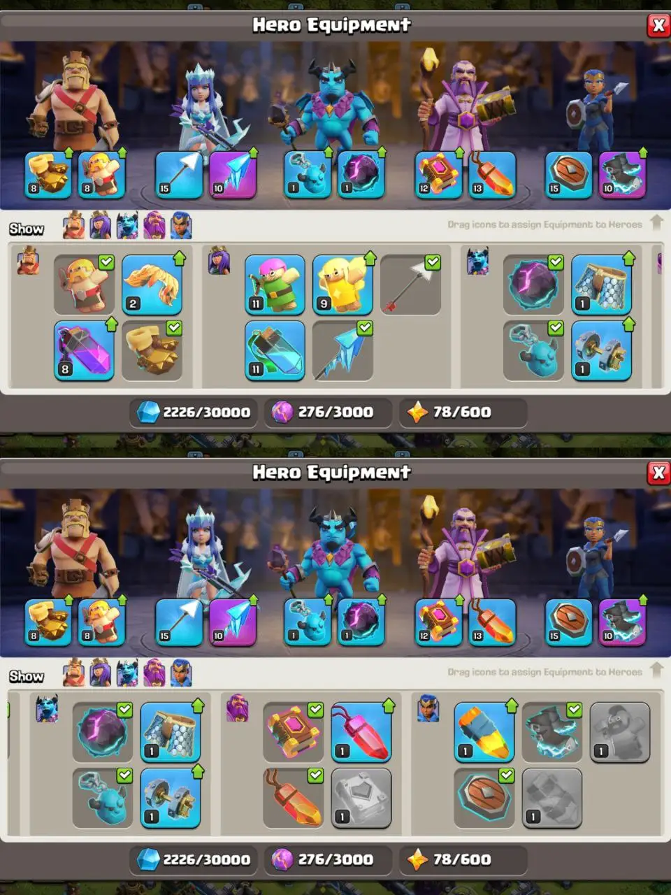 [#780] ALMOST MAX TH 13 | 56-68-35-35-9 HEROES | SOME MAGIC ITEMS | 500 RENAME | BEST EQUIPMENT | INSTANT DELIVERY