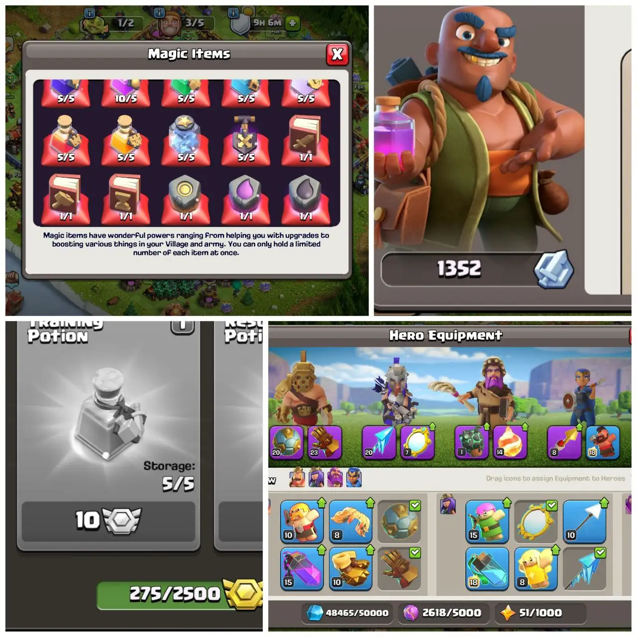 💥 TH16 ACCOUNT | 238 XP | 4641 GEMS | LOADED MAGIC ITEMS ⚡️ | HEROES 87/95/34/14 | SB-20 GG-23 FA-20 MM-7 LP-1 FB-14 RS-8 | INSTANT DELIVERY ✅