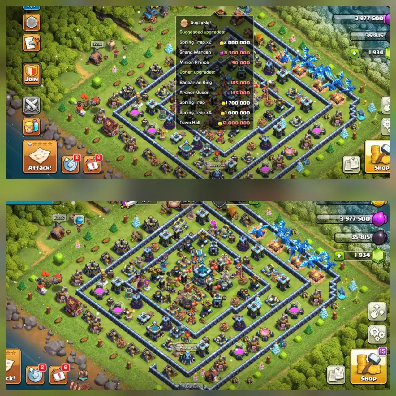 23 EQUIPMENTS 1934 GEMS 💎 ALMOST FULLY MAXED TH13 500 RENAME STACKED MAGIC ITEMS AND 4149 RAID MEDALS BH9 INSTANT DELIVERY