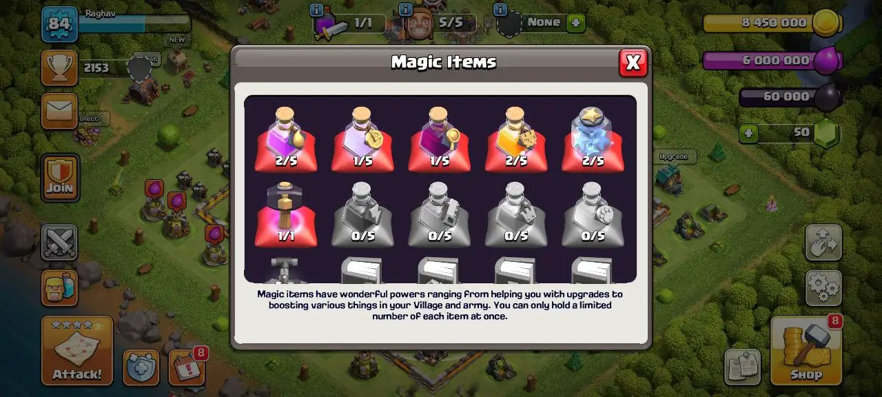 [#1317] SEMI-MAX TH 12 | 21-31-8-5 HEROES | SOME MAGIC ITEMS | FREE RENAME  | INSTANT DELIVERY