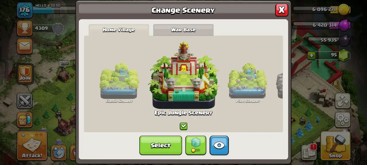 [#648] [PREMIUM] MAX TH 13 | 75-70-46-50-25 HEROES |EPIC JUNGLE SCENERY | BEST EQUIPMENT | 5 HEROES SKIN |  INSTANT DELIVERY