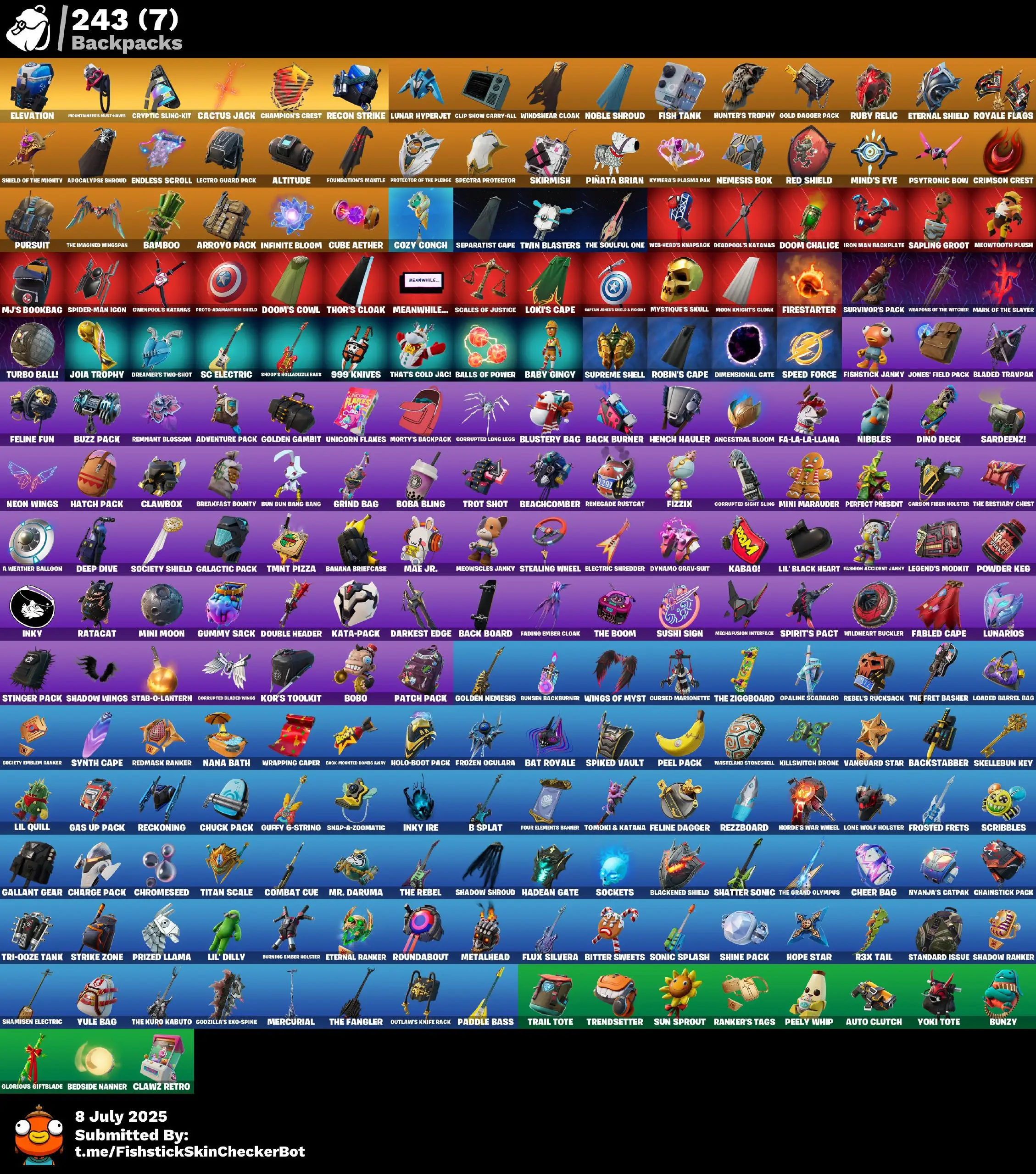 195 Skins · 48 Paid · Stacked with Collabs & OGs | Rose Team Leader, Travis Scott, Spider-Gwen, Midas