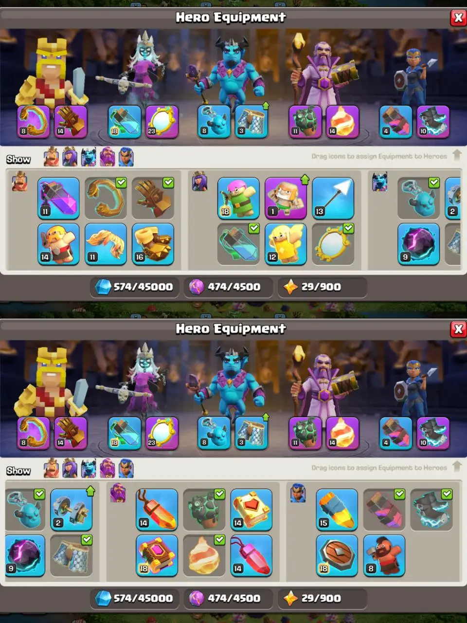 [#735] ALMOST MAX TH 15 | 72-83-60-65-34 HEROES | 917 CWL MEDALS | 1000 RENAME | BEST EQUIPMENT | 3 TOTAL HEROES SKIN  | INSTANT DELIVERY