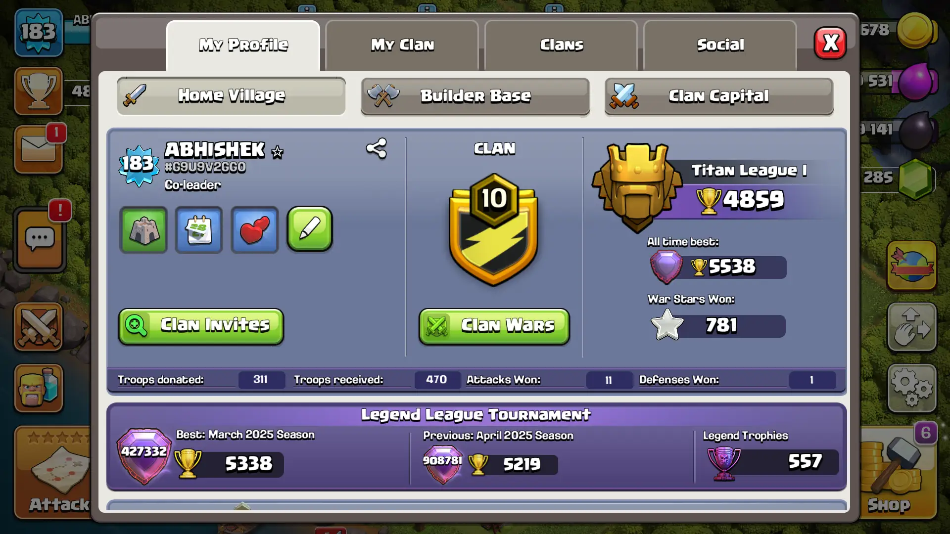 🔥 TH17 | Level 182 | 4918 Trophies | BH10 – 3668 Cups