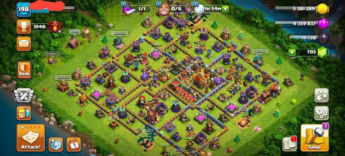 [#662] CHEAPEST TH16 | GOLDEN WALLS | 40-61-40-31-23 HEROES | DECENT STACKED | INSTANT DELIVERY