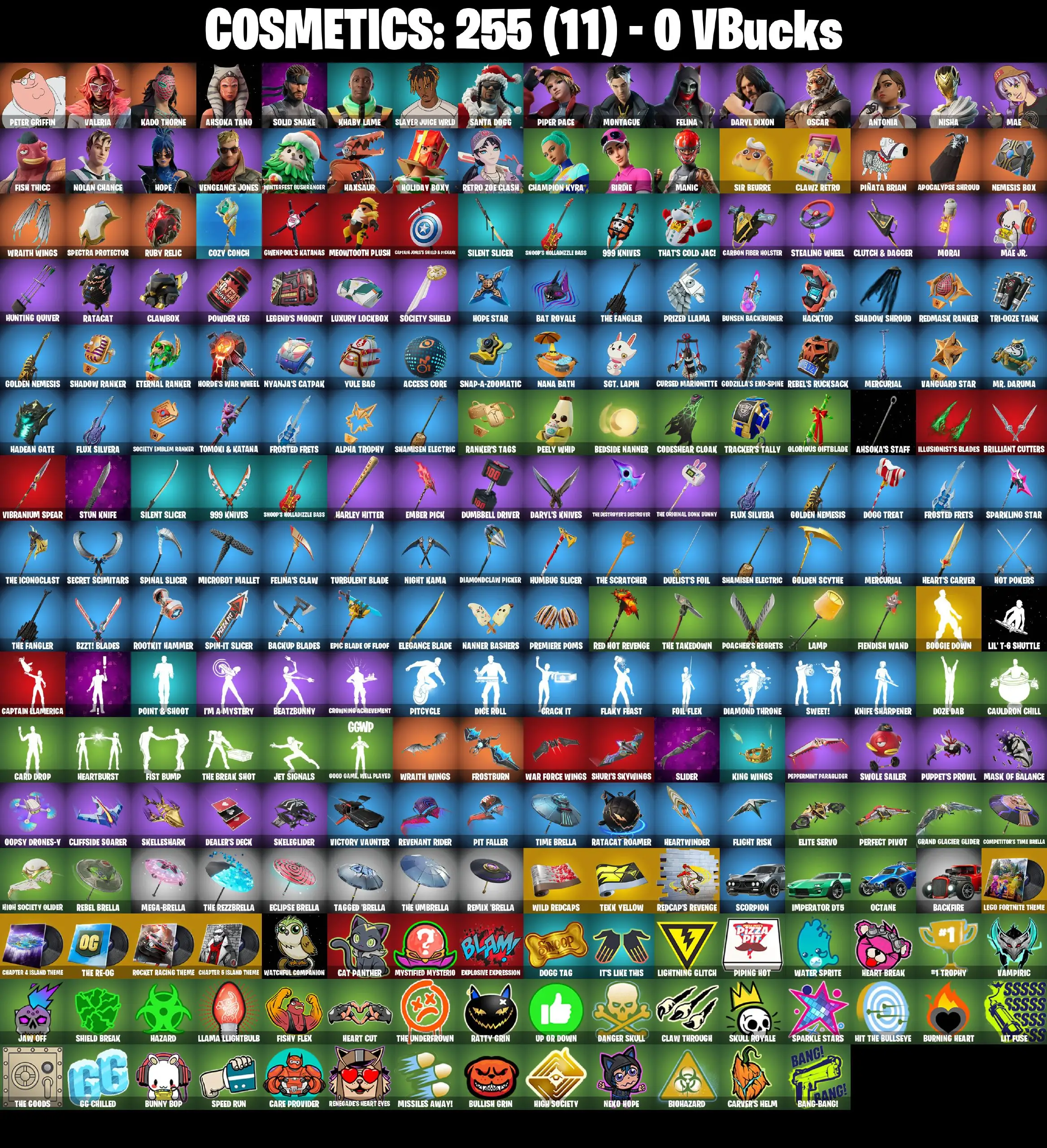 [PC/PSN/XBOX] 27 Skins | Kado Thorne | Nisha | Haxsaur | Winterfest Bushranger | Solid Snake | Retro Zoe Clash | Piper Pace | Montague