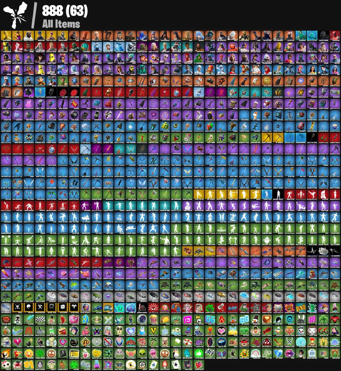 [PC/PSN/XBOX] 126 skins | OG STW | Gold Midas | Fishstick (World Cup) | Shady Doggo | Rogue Agent | Clawz Retro | Skirmish | Pursuit | Basic Basher | Ol' Woody