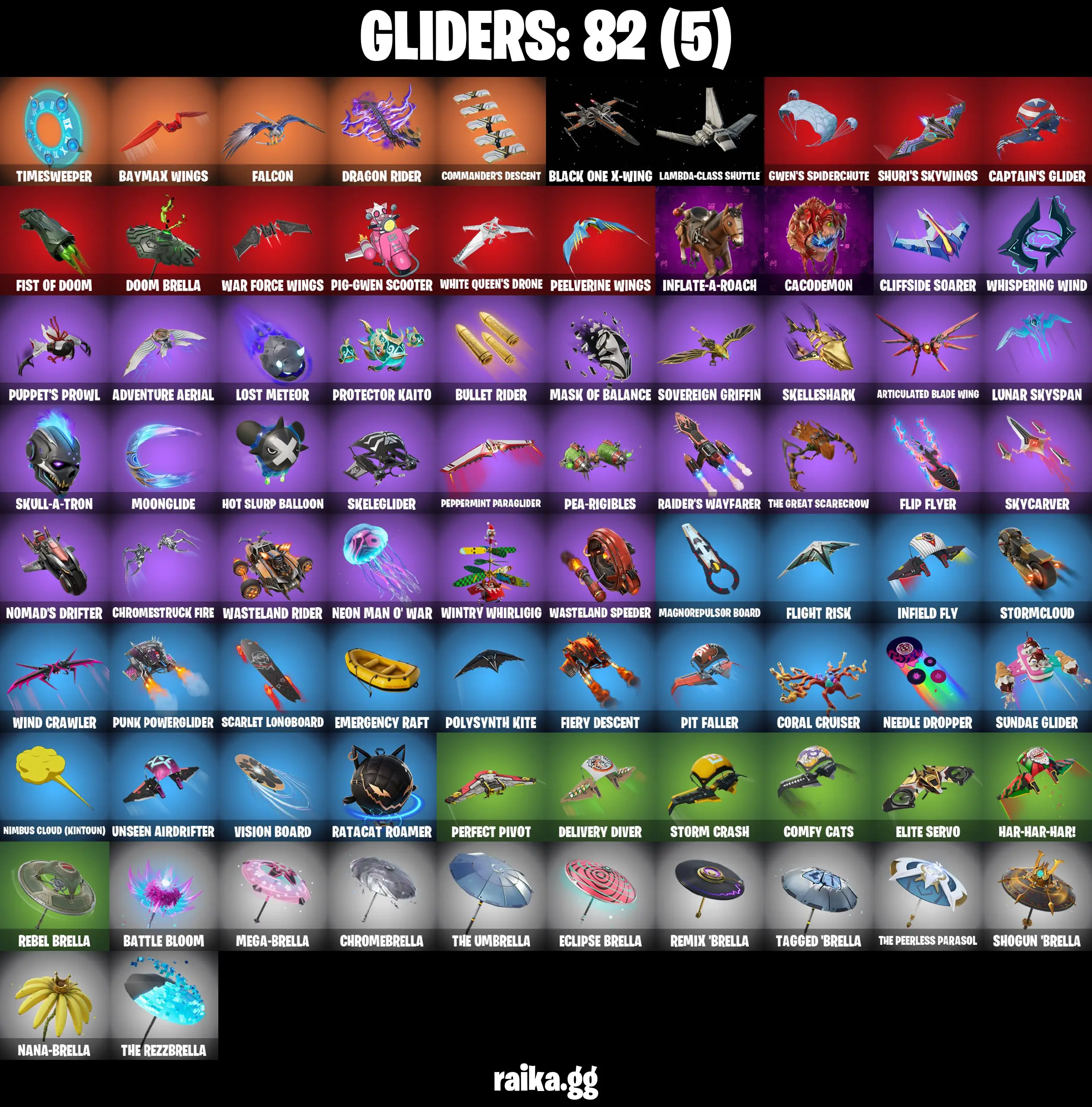 [PC/XBOX/PS] 133 skins | Naruto Uzumaki | Galaxy Grappler | Nite Gunner | Instinct | Capper | Stray | Renegade Lynx | Phantasm | 800 VB